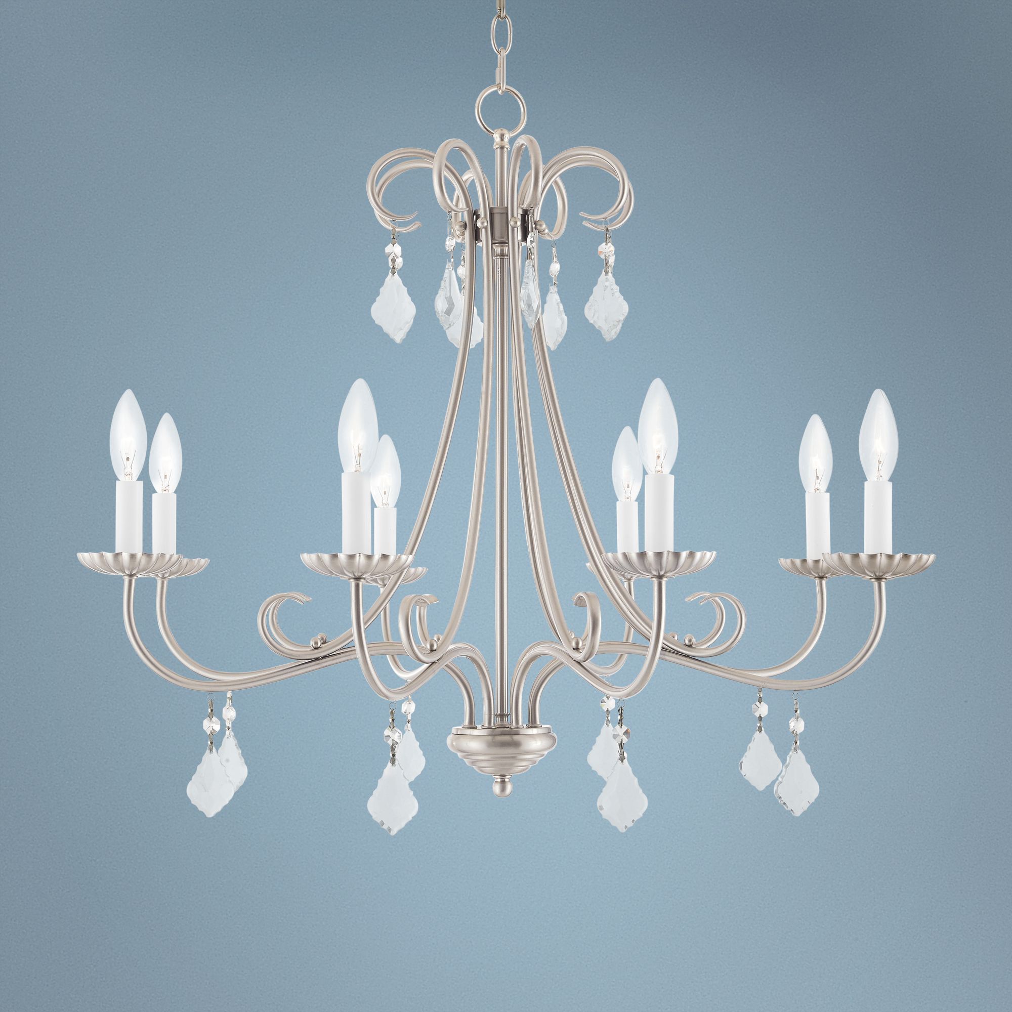 Daphne 29 3/4" Wide Brushed Nickel 8-Light Chandelier
