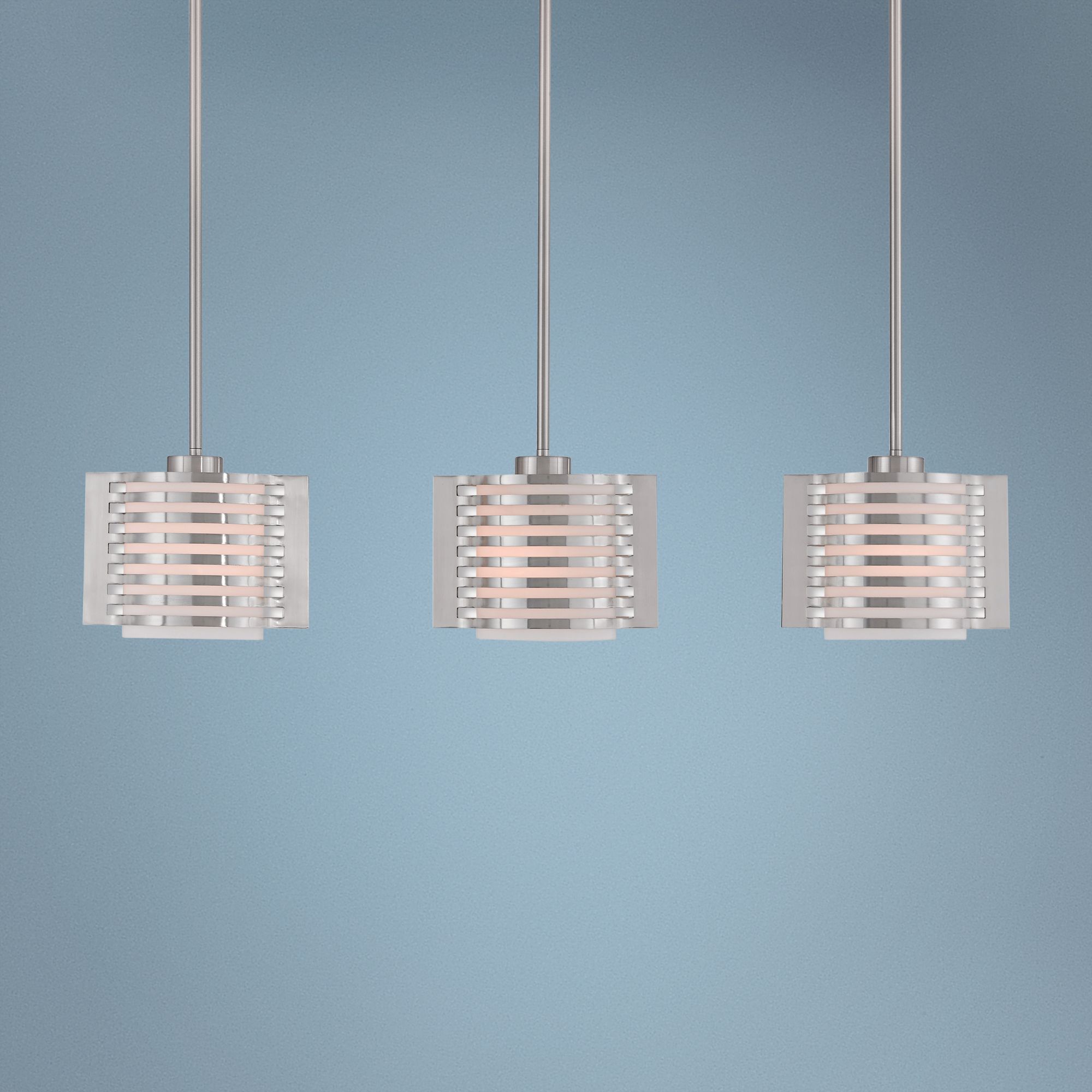 Hilliard 36 1/2" Wide Brushed Nickel Multi Light Pendant