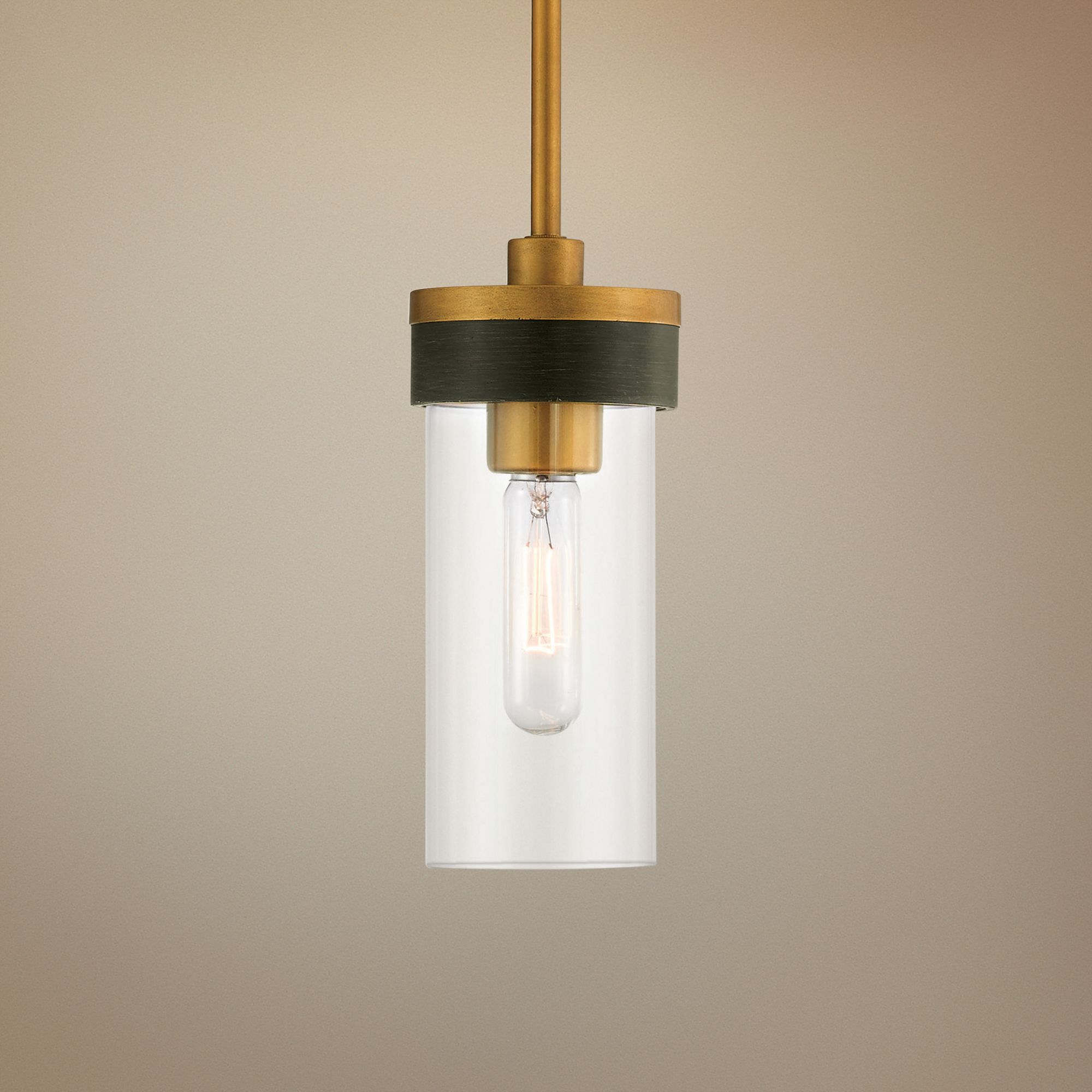 Buttonwood 5" Wide Aged Gold Mini Pendant