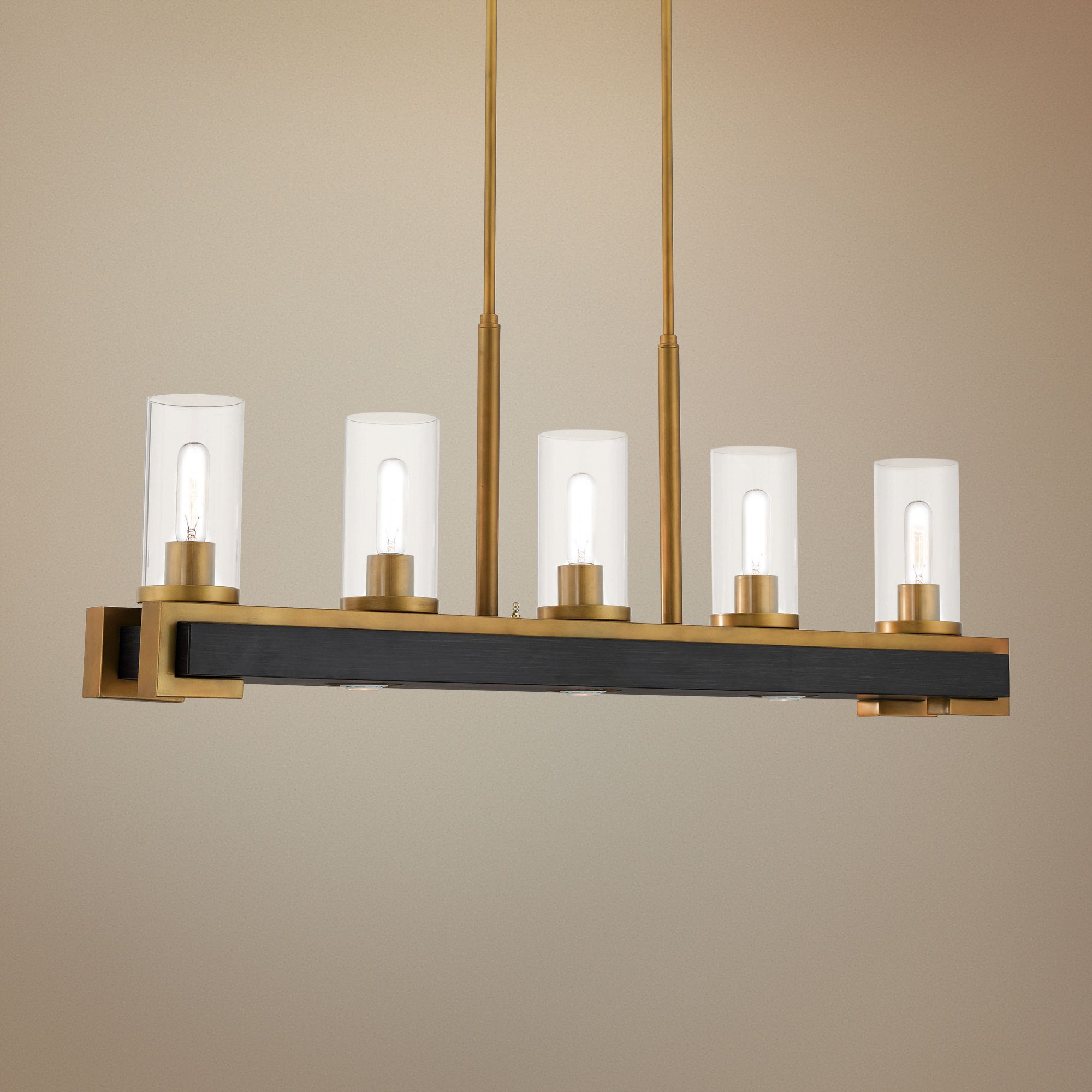 Buttonwood 44" Wide Gold LED Kitchen Island Light Chandelier