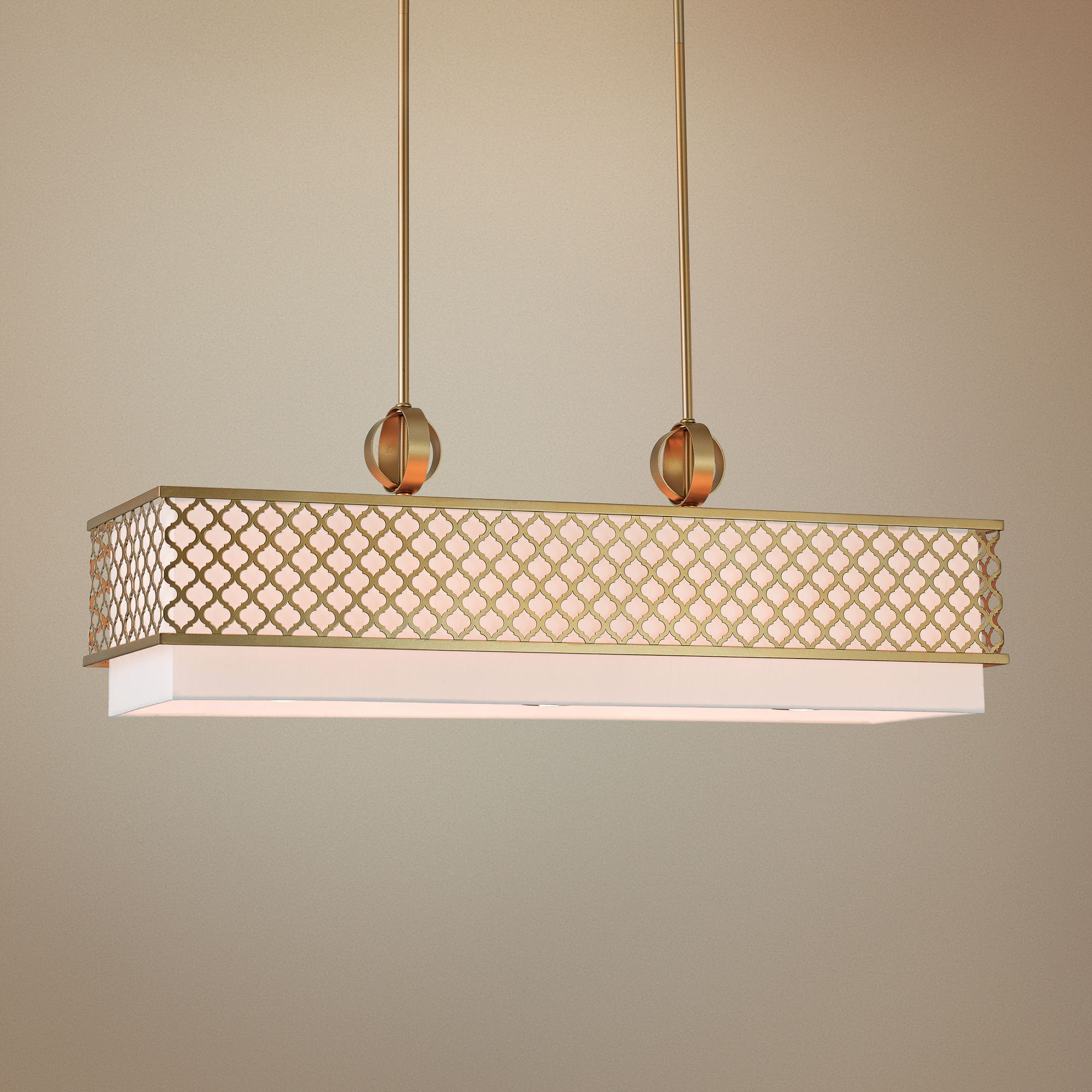 Arabesque 39 3/4"W Soft Gold Kitchen Island Light Pendant