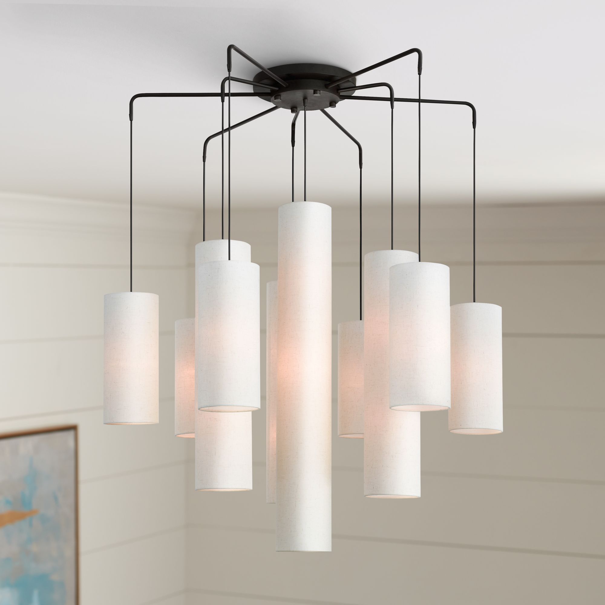 Strathmore 44 1/2" Wide Bronze 15-Light Foyer Chandelier