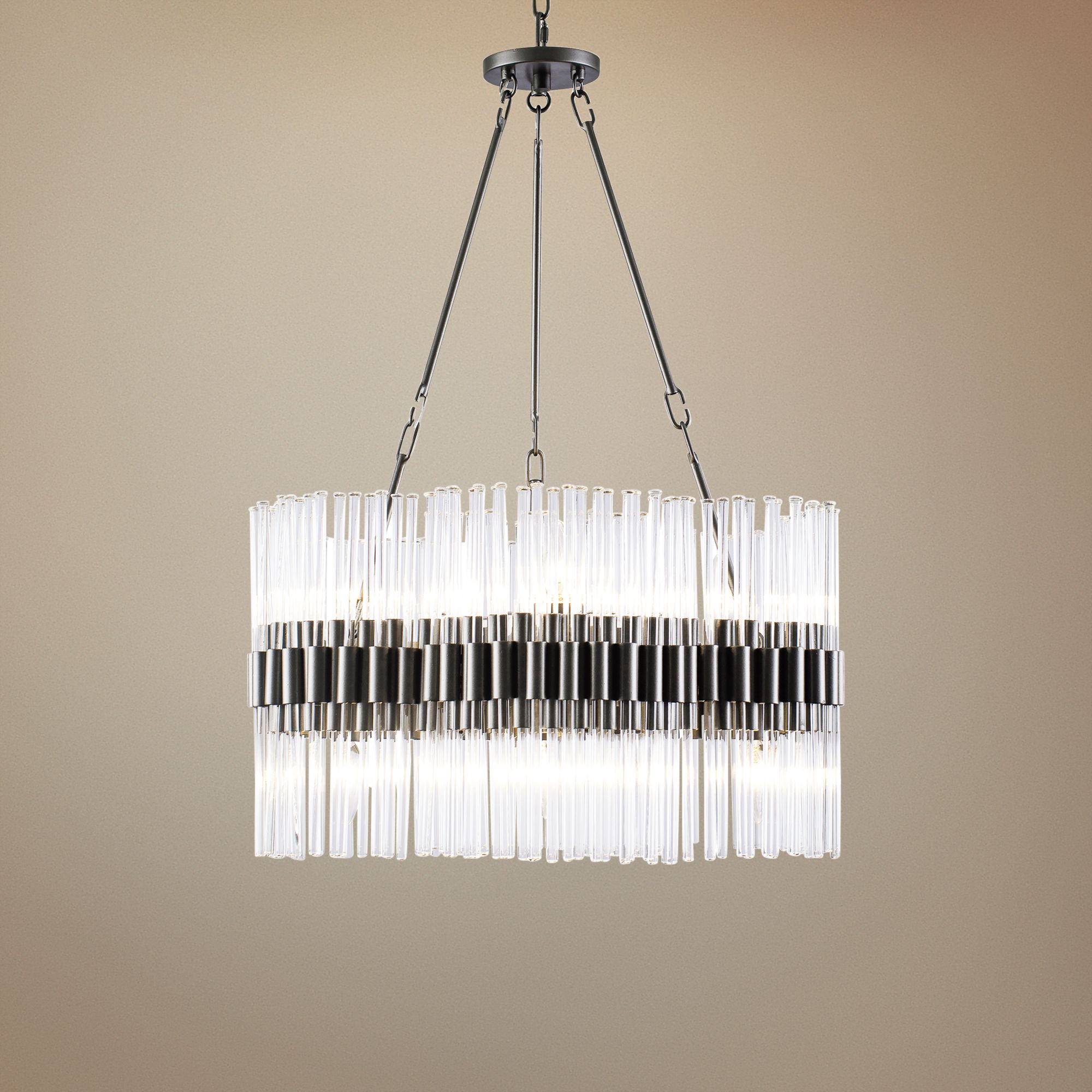 Varaluz Astrid 20" Wide New Bronze and Crystal Chandelier