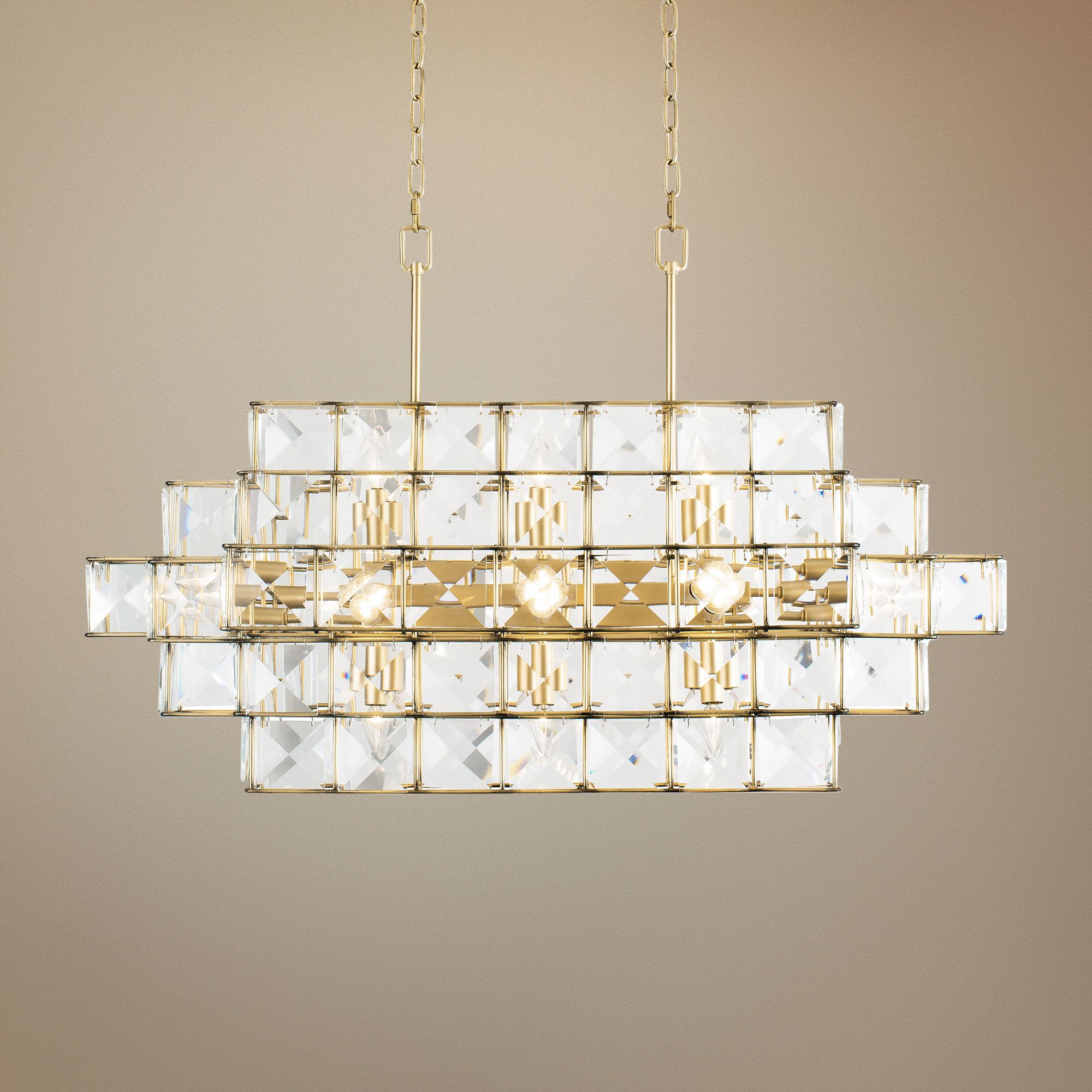 Cubic 40 1/2" Wide Calypso Gold Kitchen Island Light Pendant