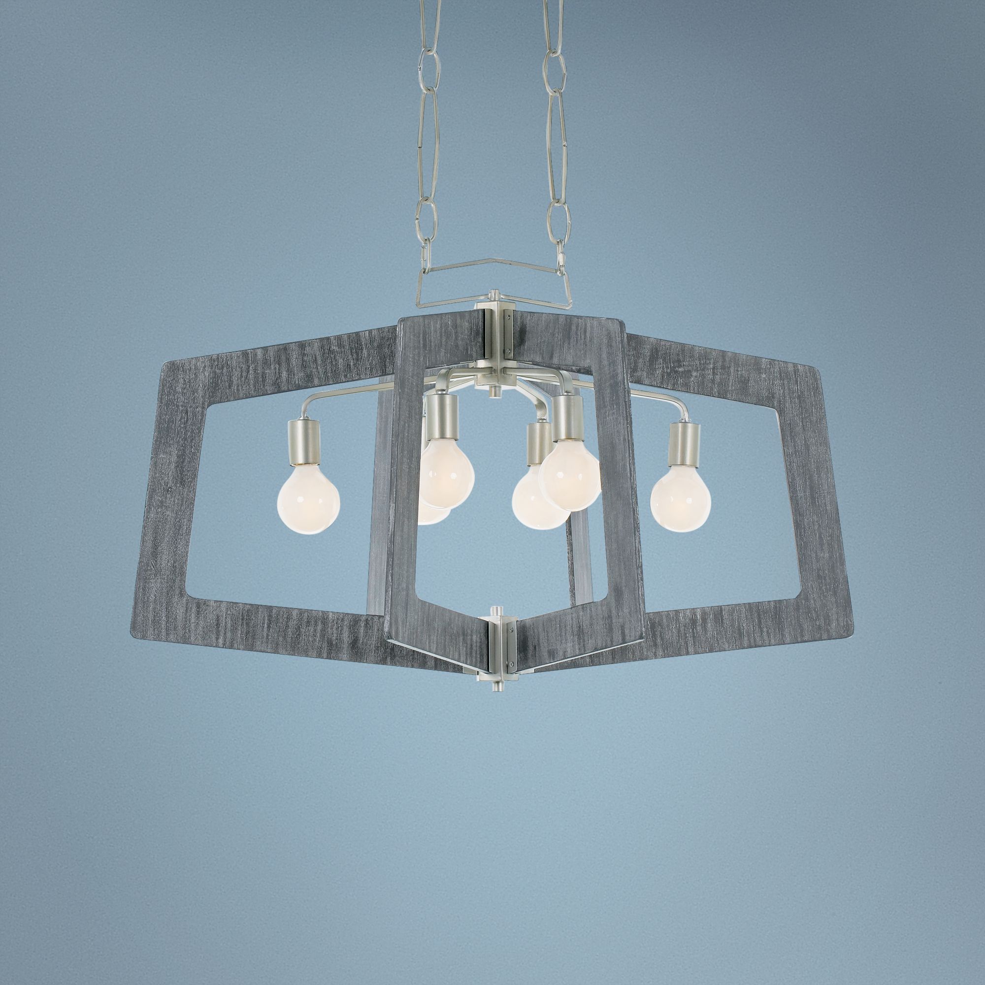 Lofty 36" Wide Silverado Gray Kitchen Island Light Pendant