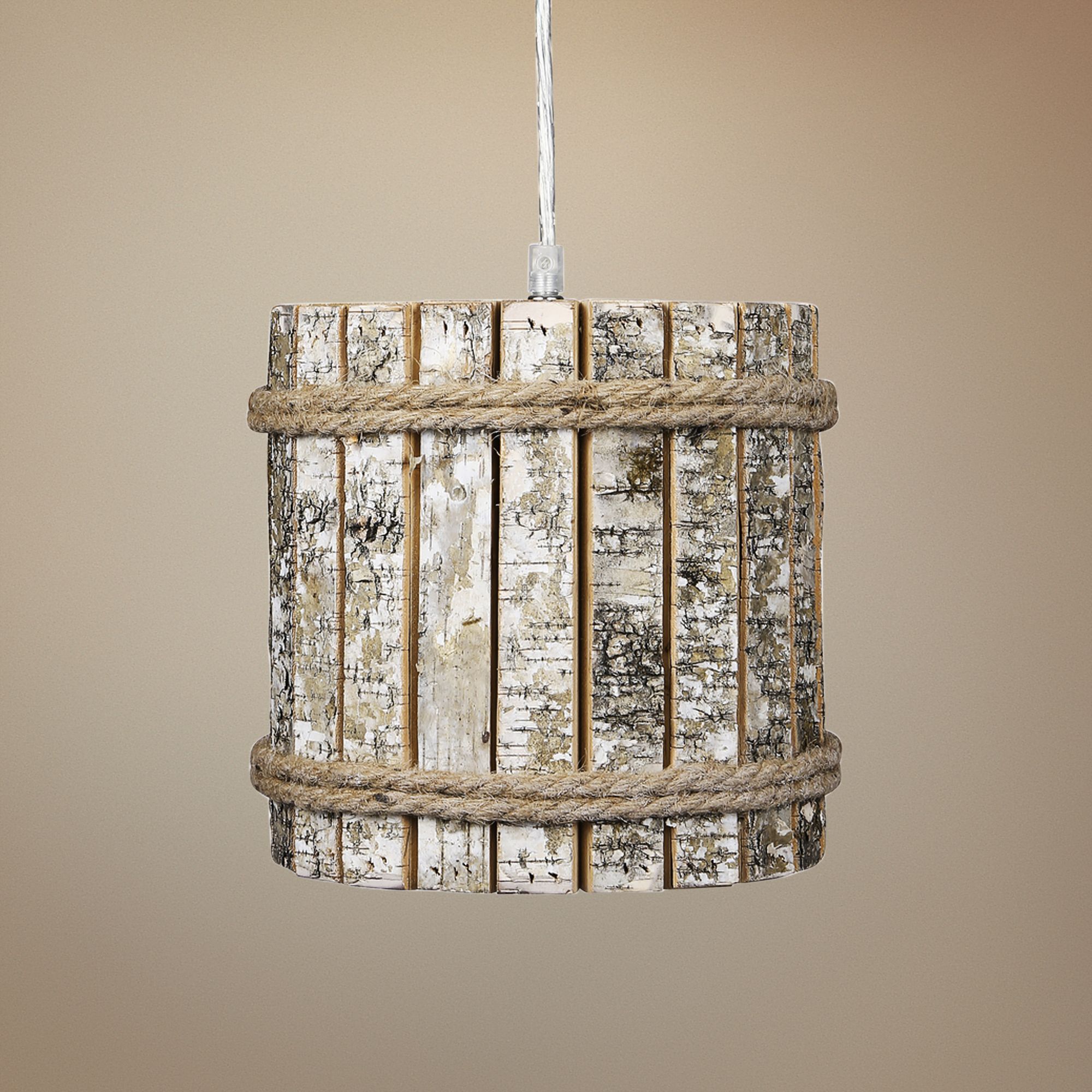 Varaluz Woody 8 1/2" Wide Brushed Nickel Mini Pendant