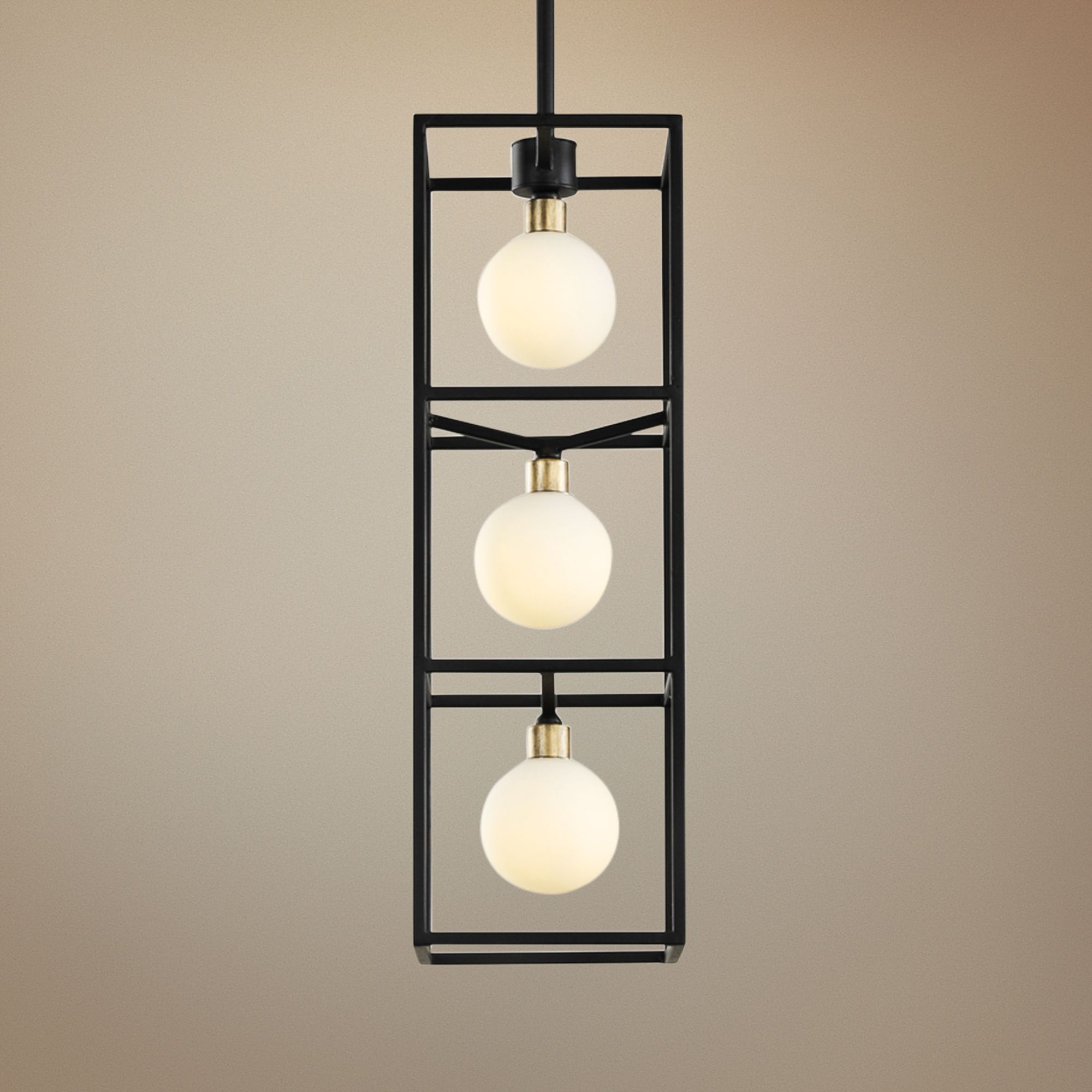Varaluz Plaza 6" Wide Carbon 3-Light LED Foyer Mini Pendant