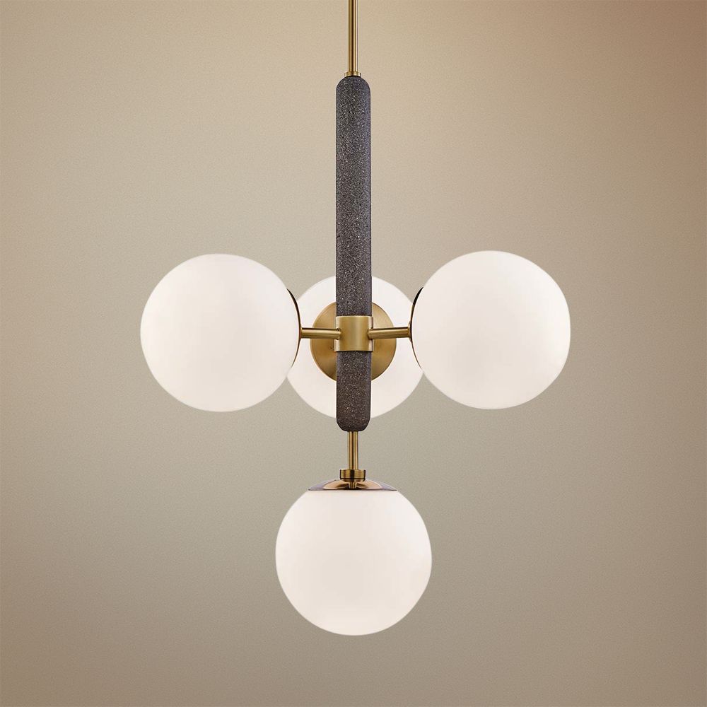 Mitzi Brielle 20 1/2" Wide Aged Brass 4-Light Pendant