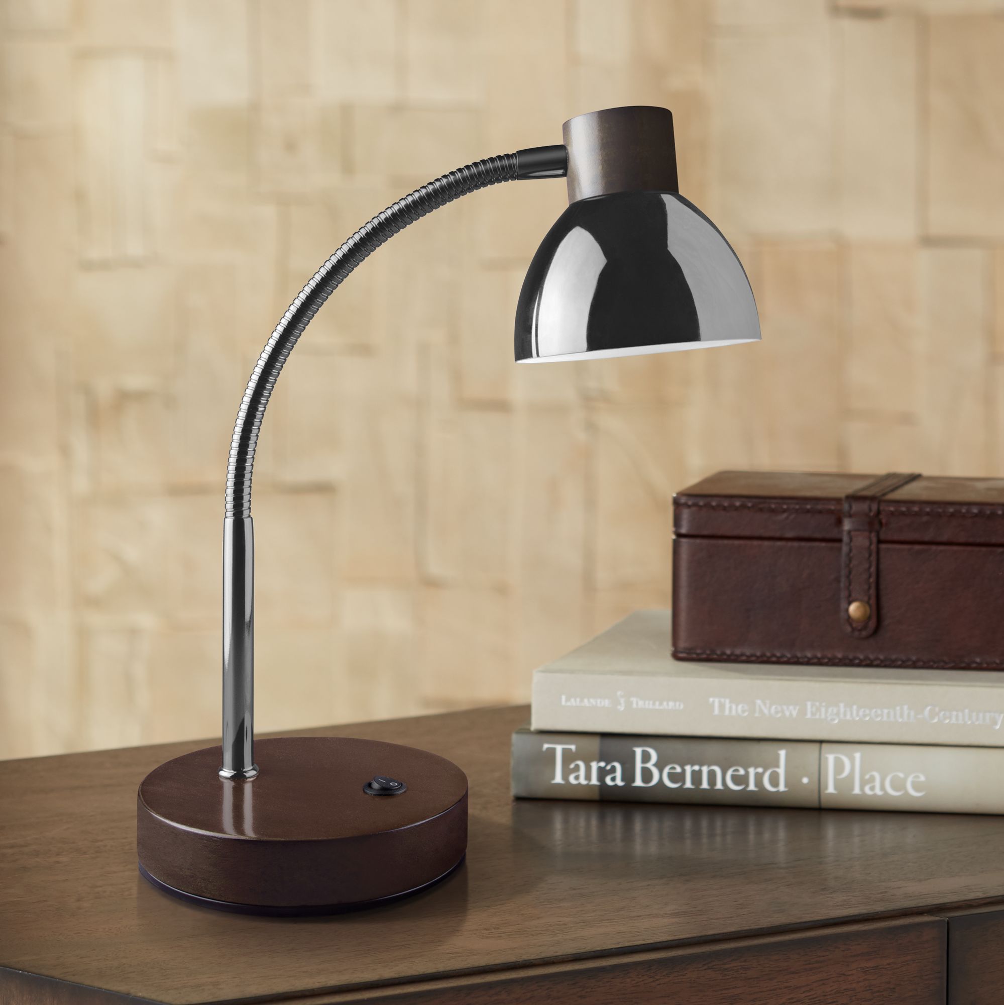 Lite Source Eryx Gunmetal Gooseneck LED Desk Lamp