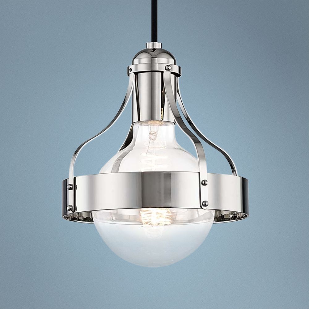 Mitzi Violet 7 1/2" Wide Polished Nickel Mini Pendant