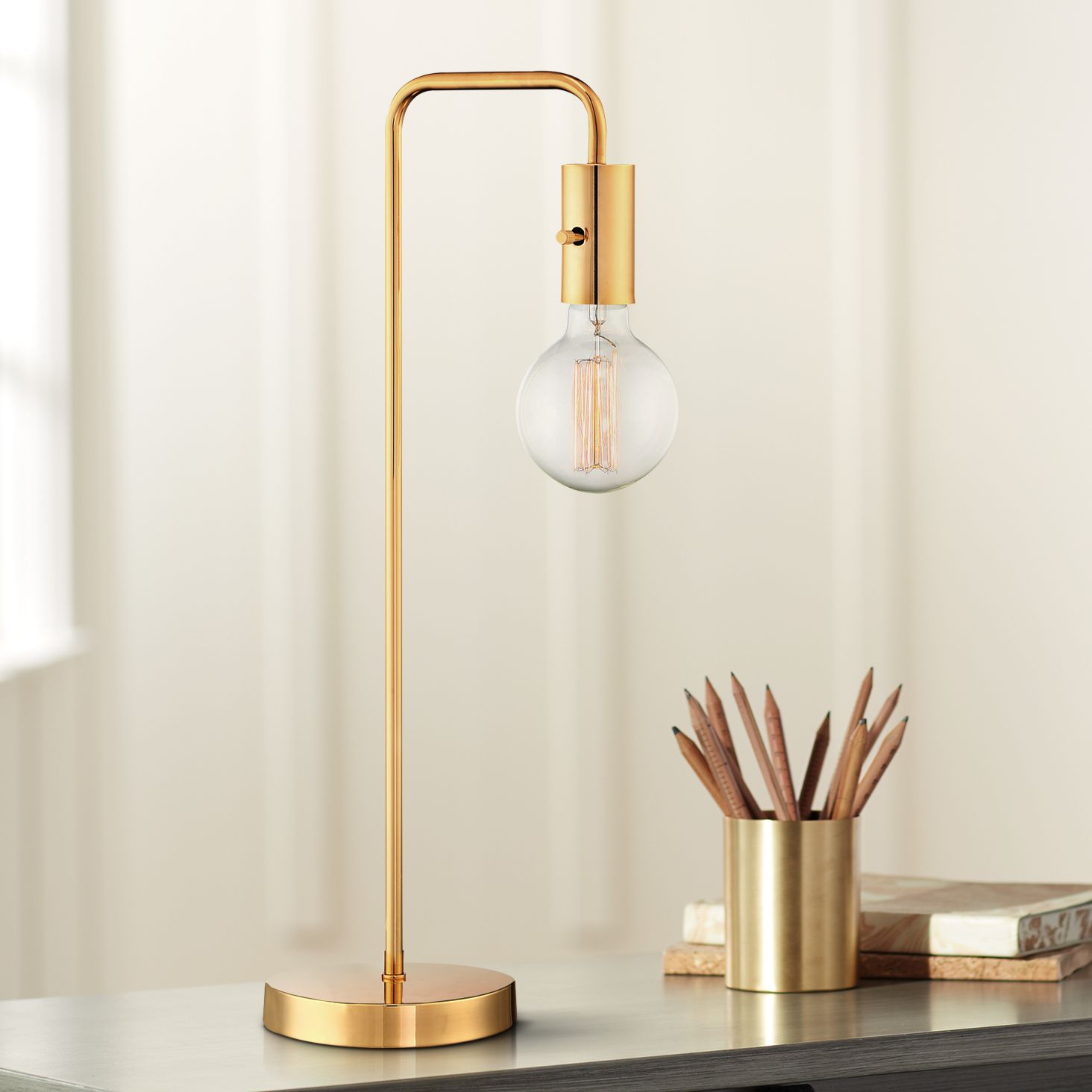 Lite Source Nilmani French Gold Downbridge Desk Lamp