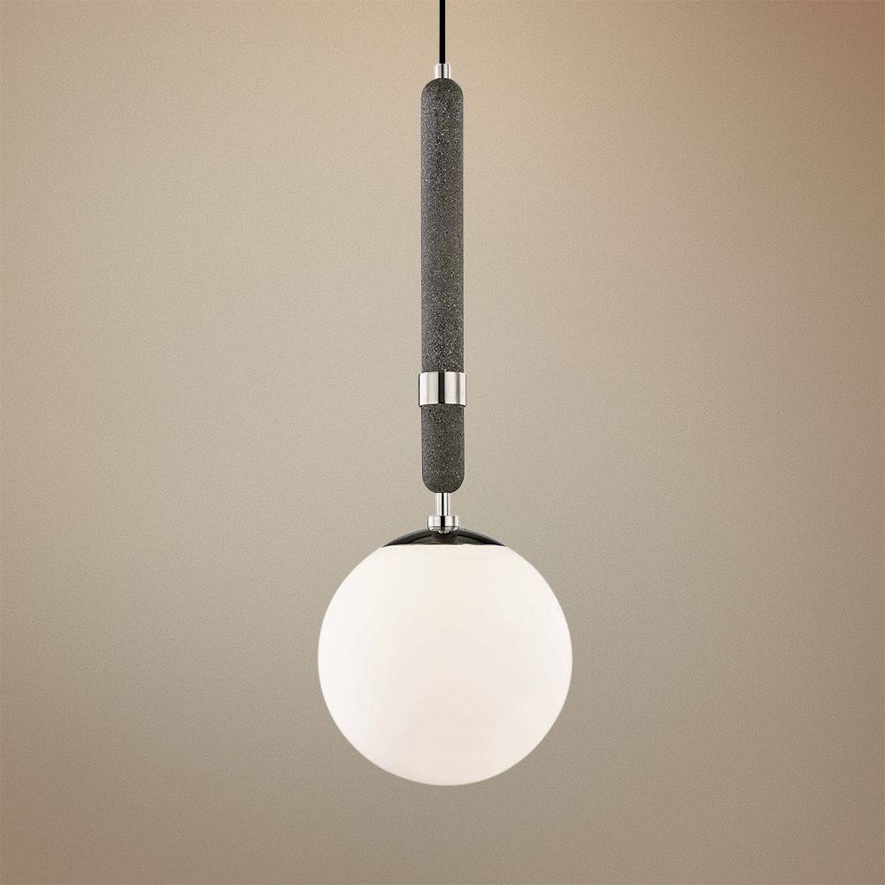Mitzi Brielle 9 1/2"W Polished Nickel w/ Glass Mini Pendant