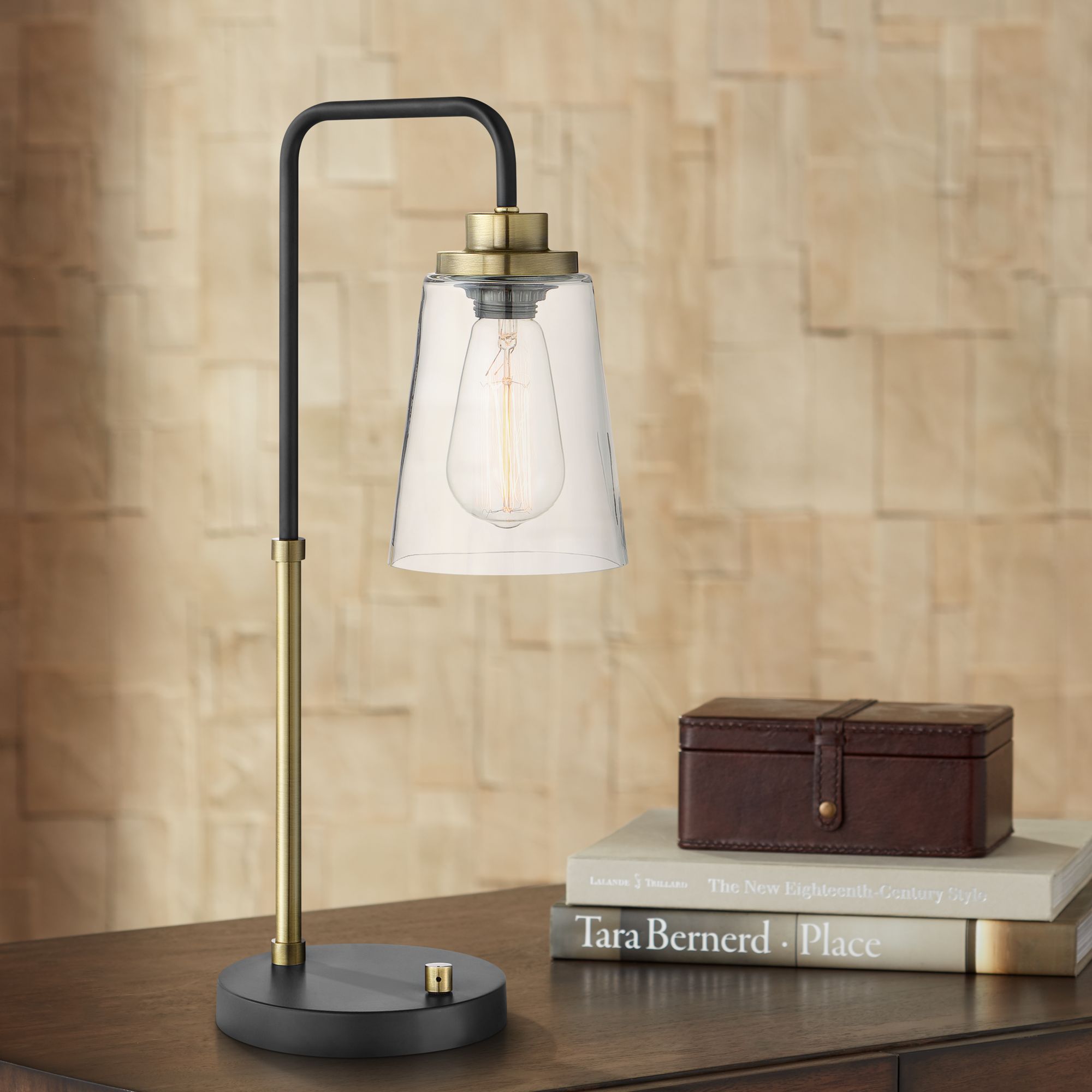 Lite Source Colinton Antique Brass Metal Desk Lamp