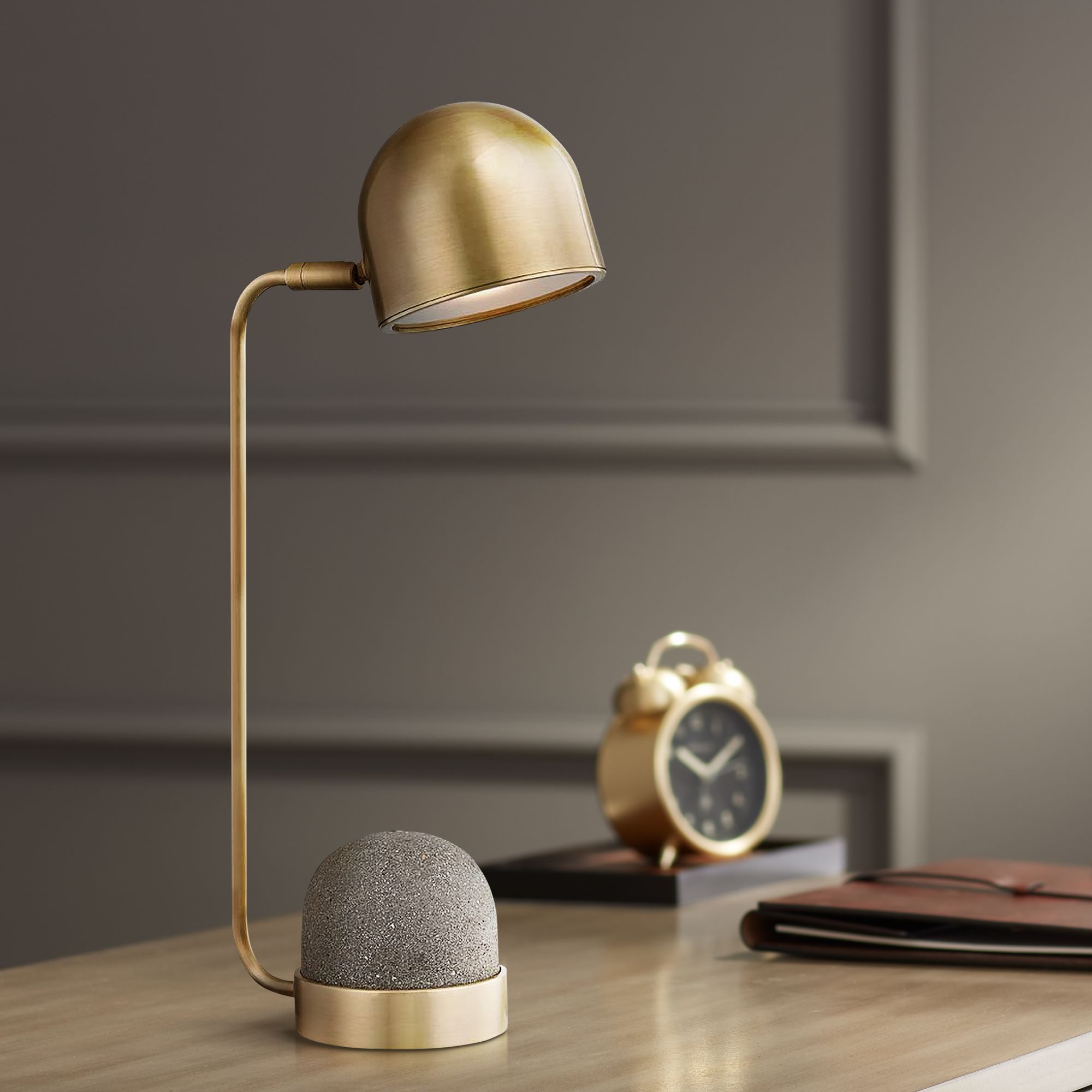 Mitzi Nikki 17 3/4" High Aged Brass Accent Table Lamp