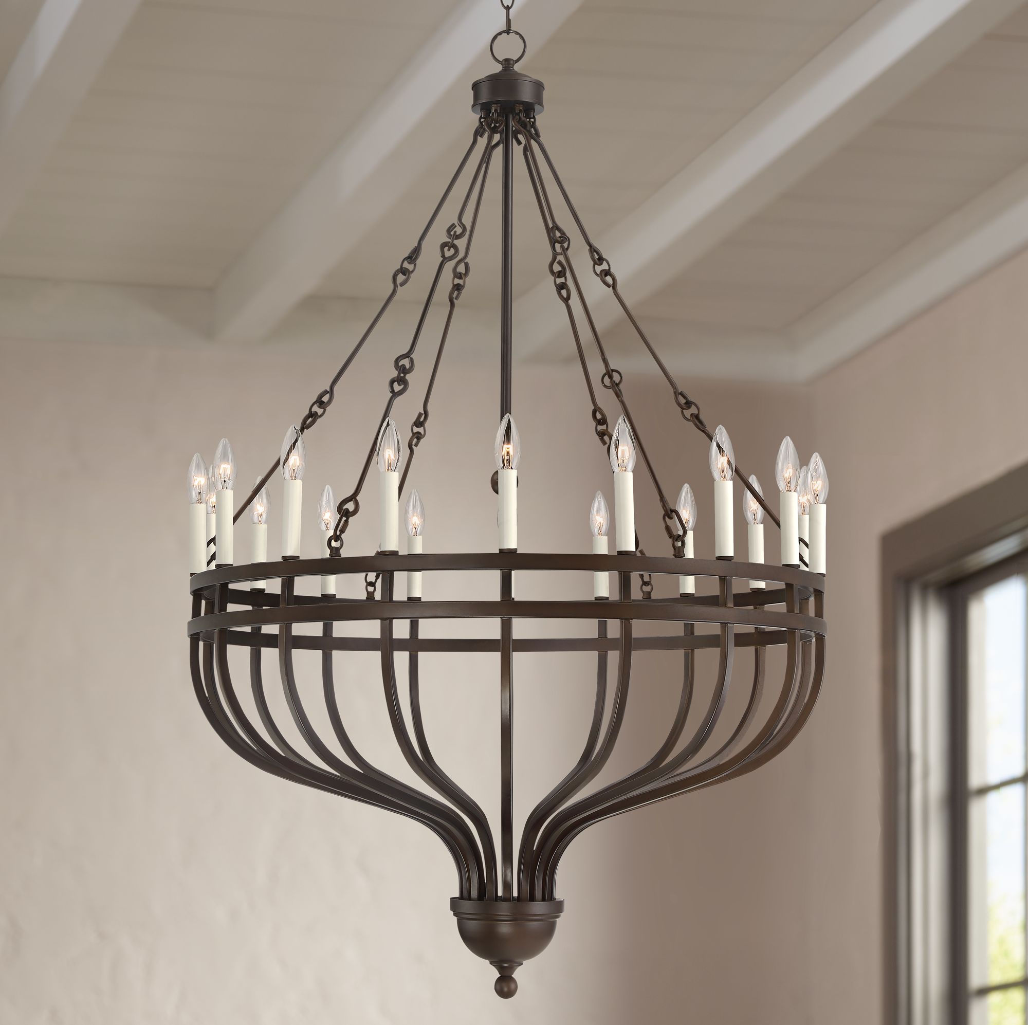 Borego 33" Wide Oil-Rubbed Bronze 18-Light Chandelier