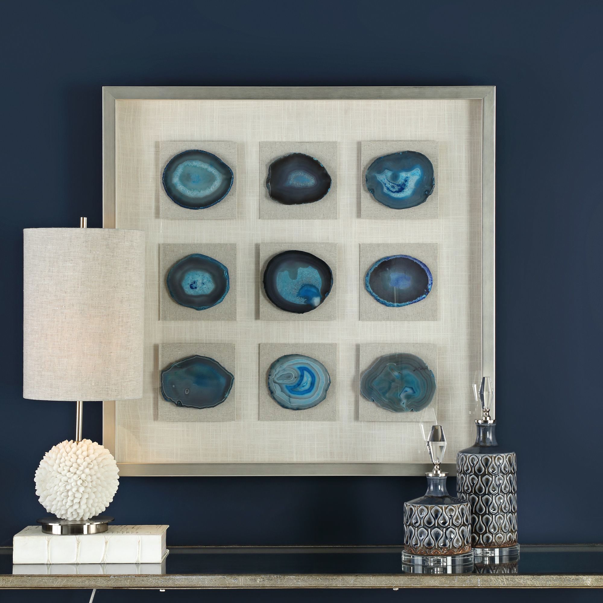 Uttermost Cerulean 31 1/2" High Framed Shadow Box Wall Art 69X01