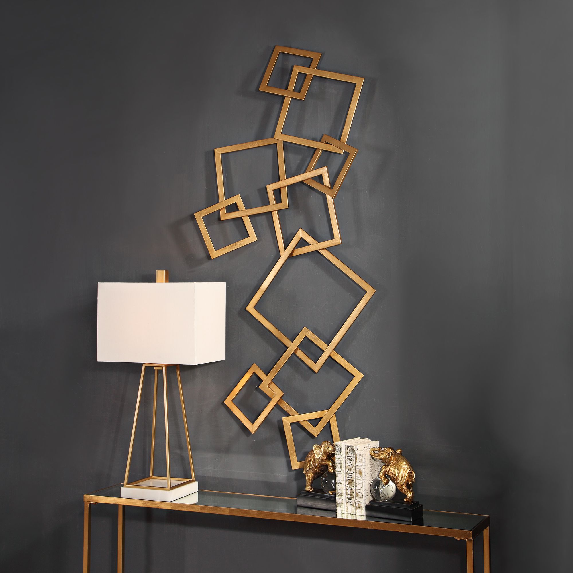 Uttermost Vida 65 1/4" High Gold Leaf Iron Wall Art