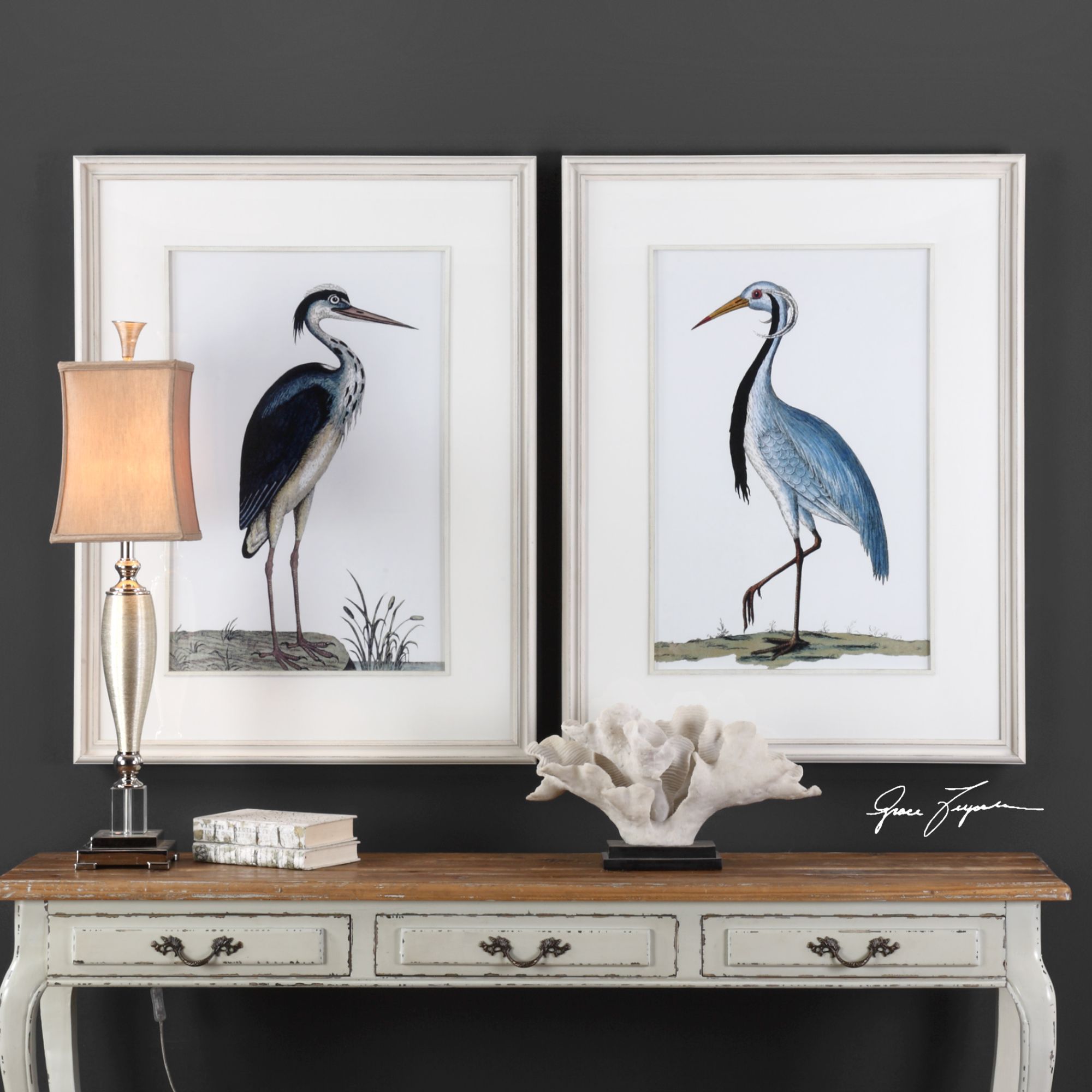 Uttermost Shore Birds 42 1/2" High 2Piece Framed Wall Art Set 69X20