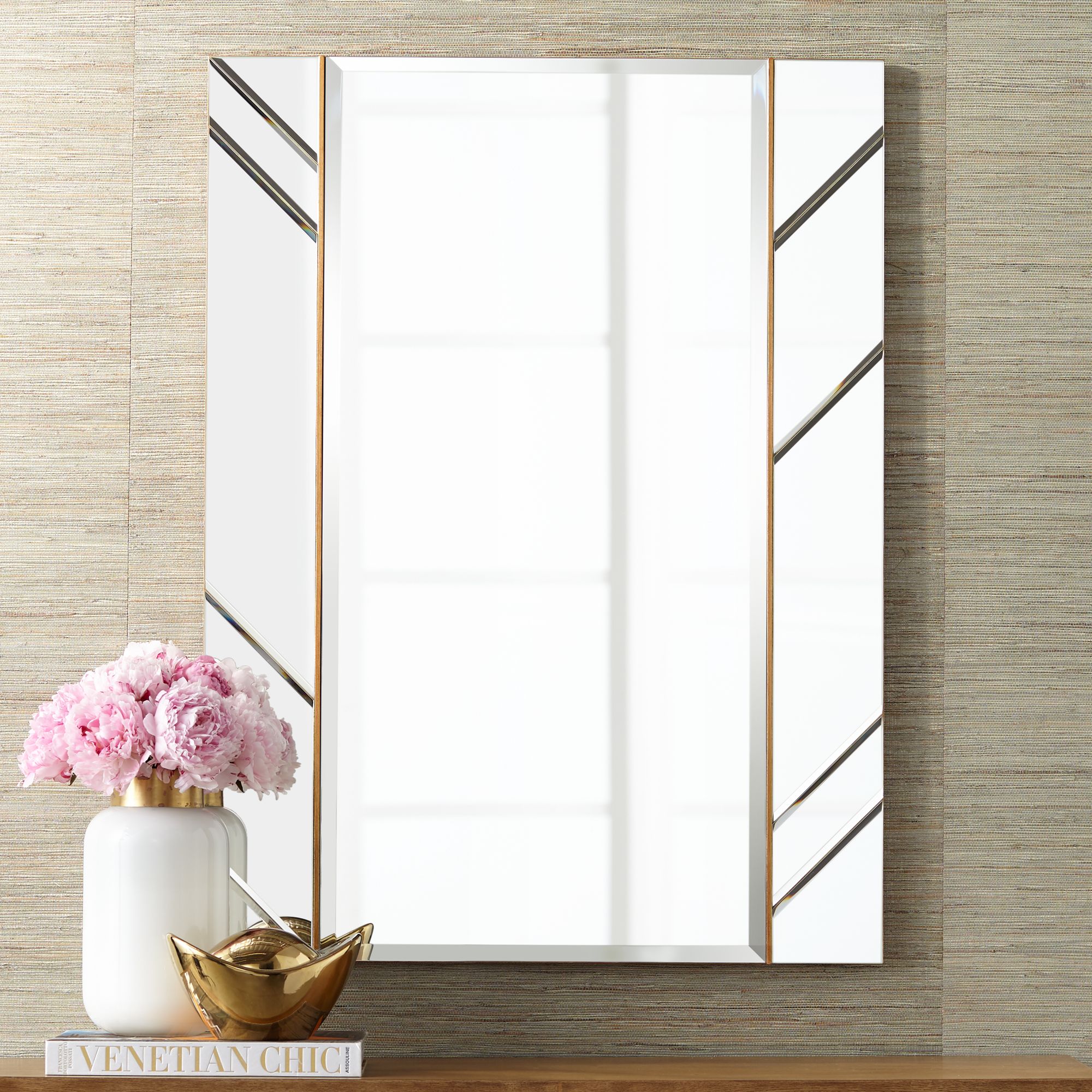 Possini Euro Tayah 30" x 40" Copper Accent Wall Mirror