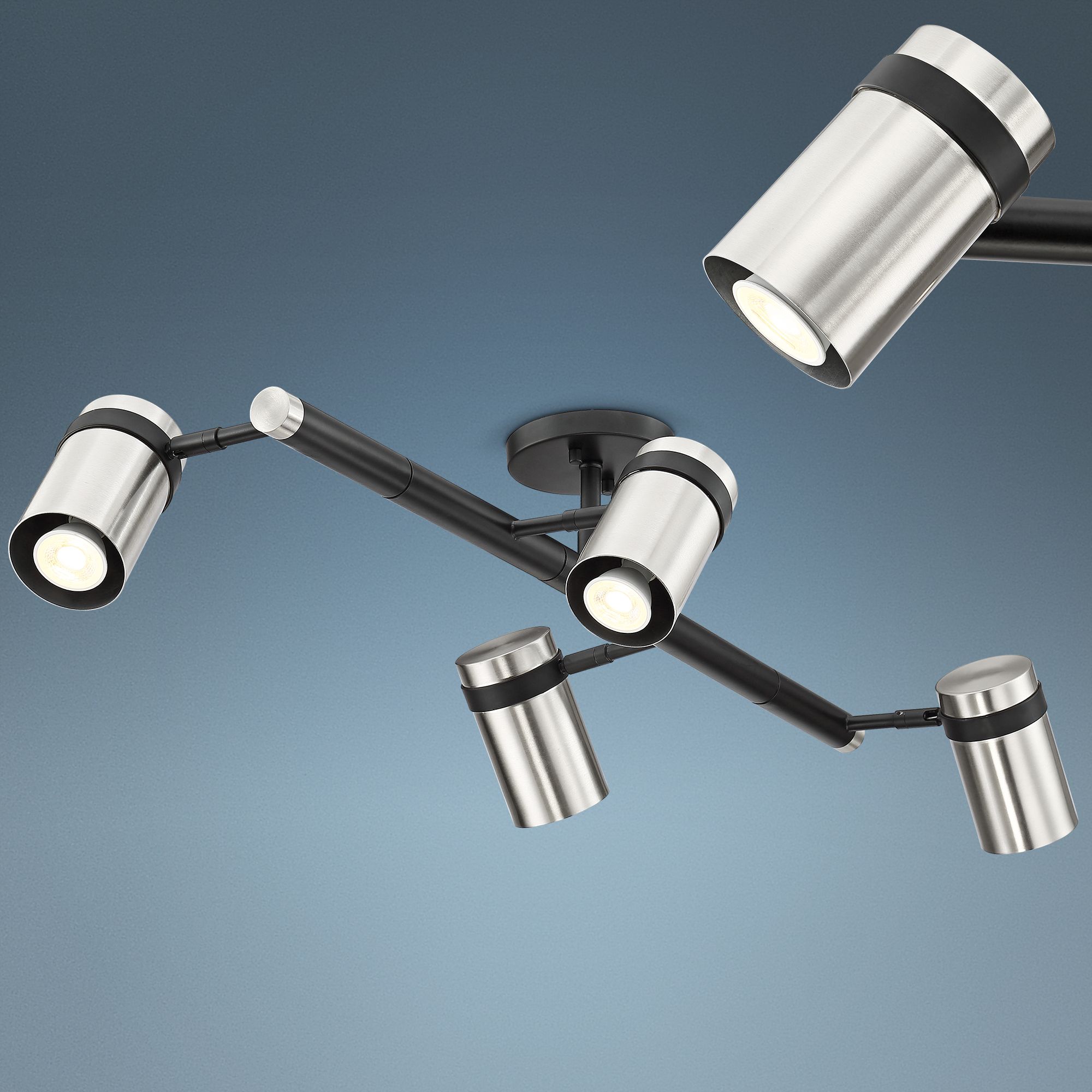 Pro Track Sandre 4-Light Black and Nickel LED Fixture