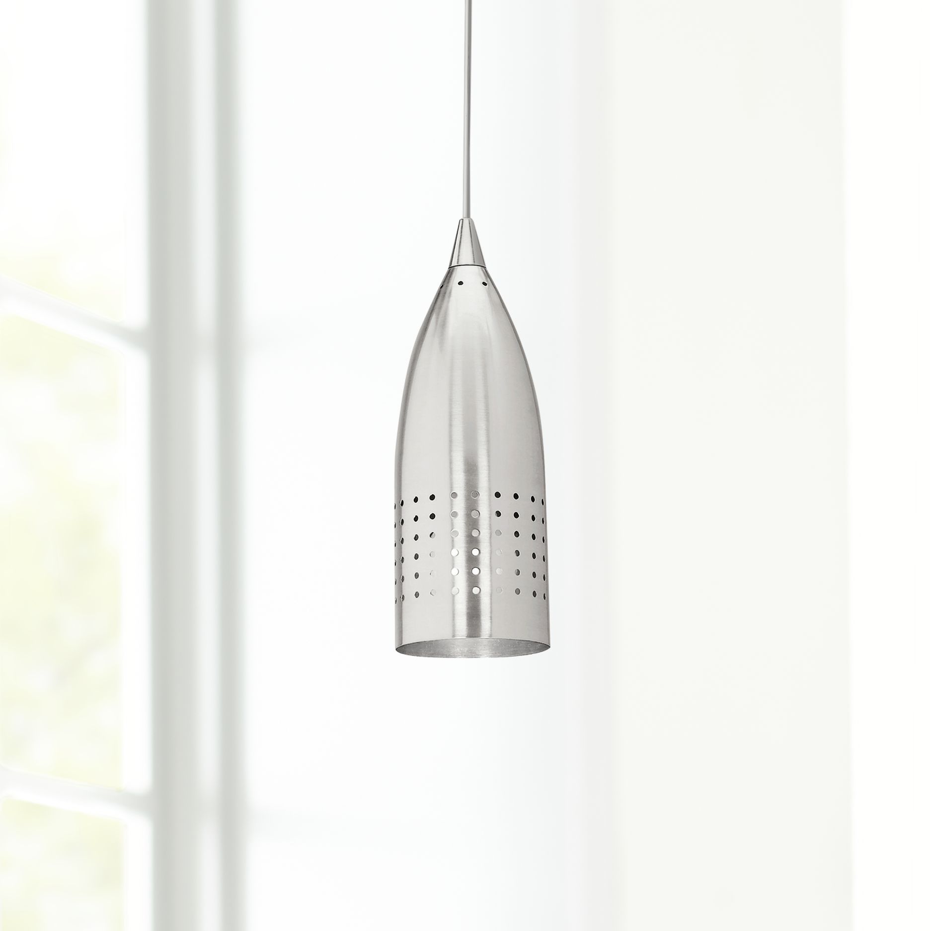 Tomahawk 4 1/2" Wide Brushed Nickel Metal LED Mini Pendant