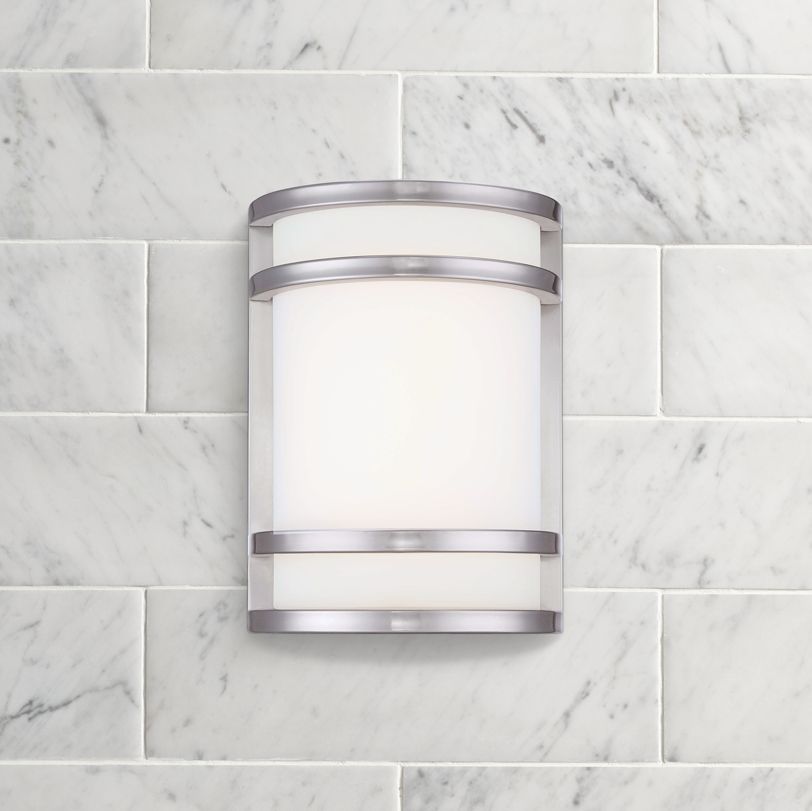 Bay View 9 1/2" High Stainless Steel Outdoor LED Wall Light