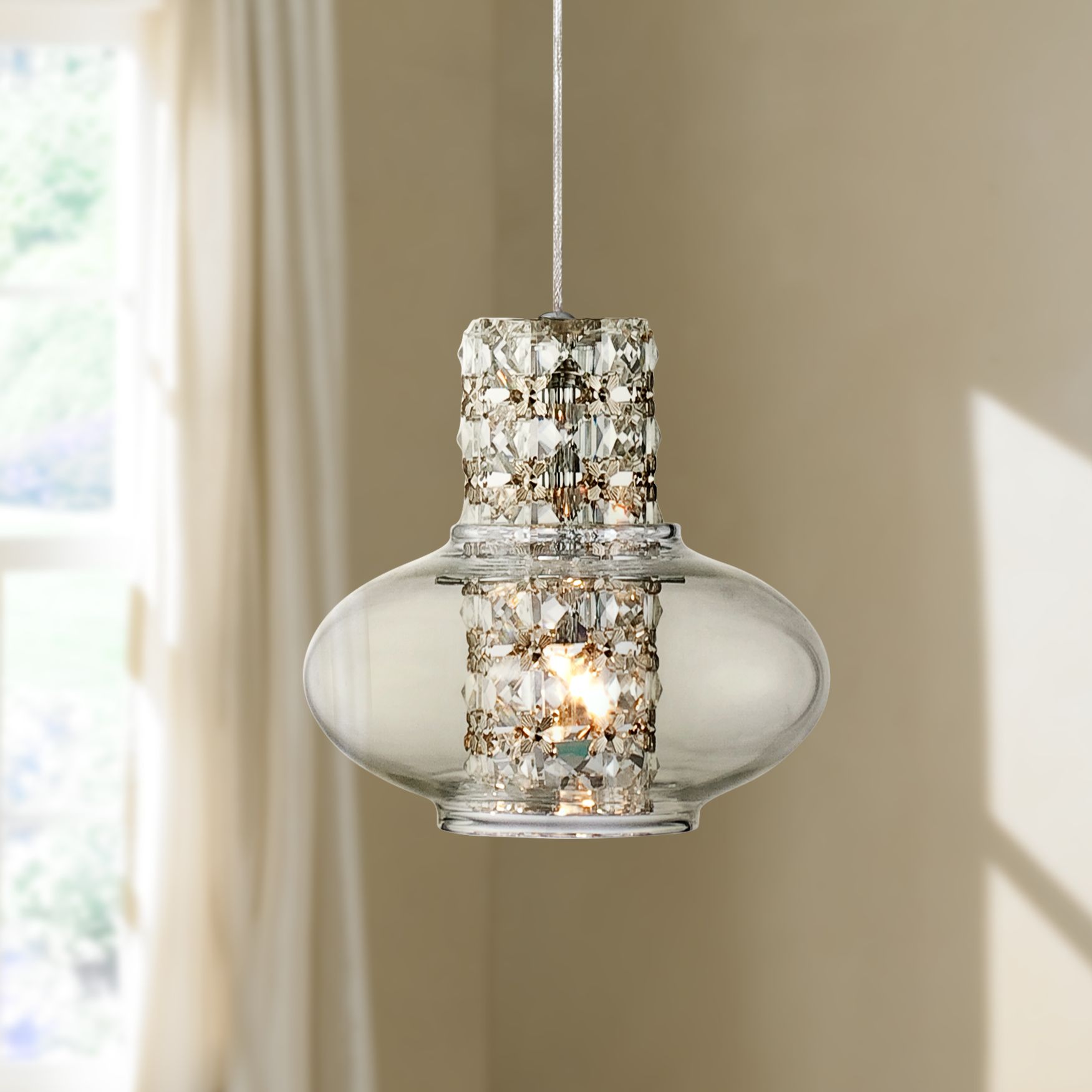 Possini Euro Vidrio 5 1/2" Wide Modern Crystal Mini Pendant