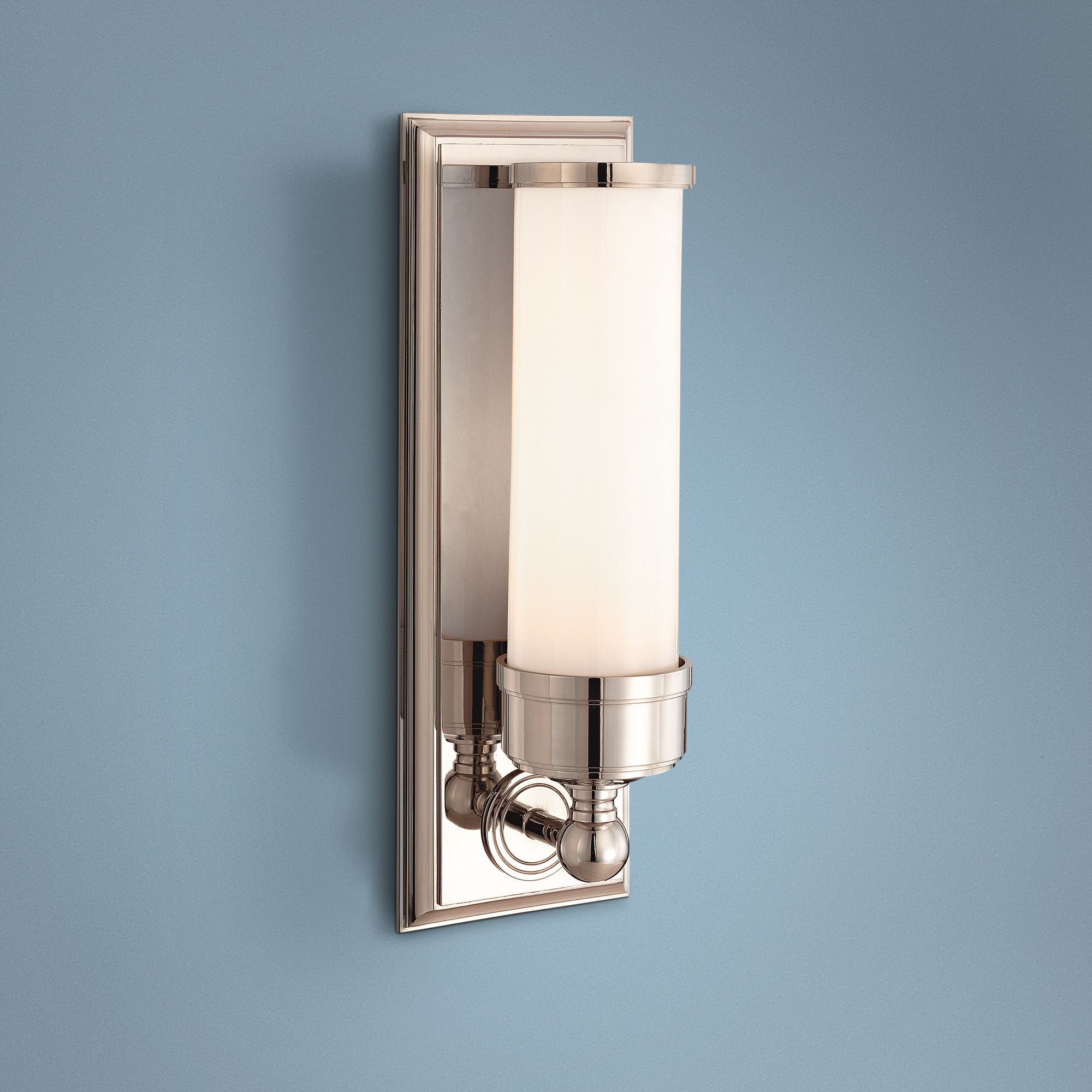 Hudson Valley Everett 14 1/4" High Nickel Wall Sconce