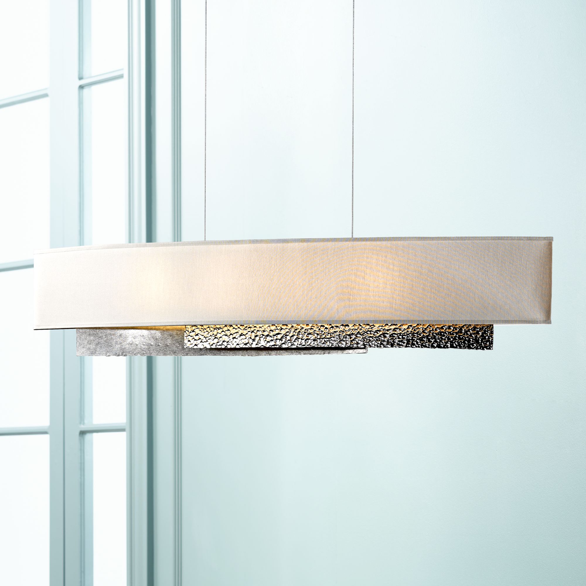 Hubbardton Forge Oceanus 42" Wide Platinum Pendant