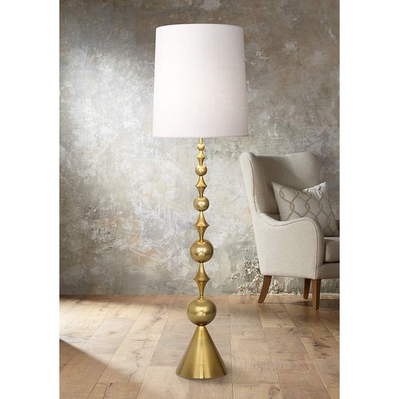 Image 1 Harlequin Floor Lamp in Antique Brass by Jonathan Adler