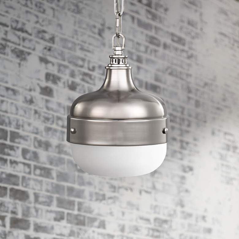 Feiss Cadence 8&quot; Wide Polished Nickel Mini Pendant Light
