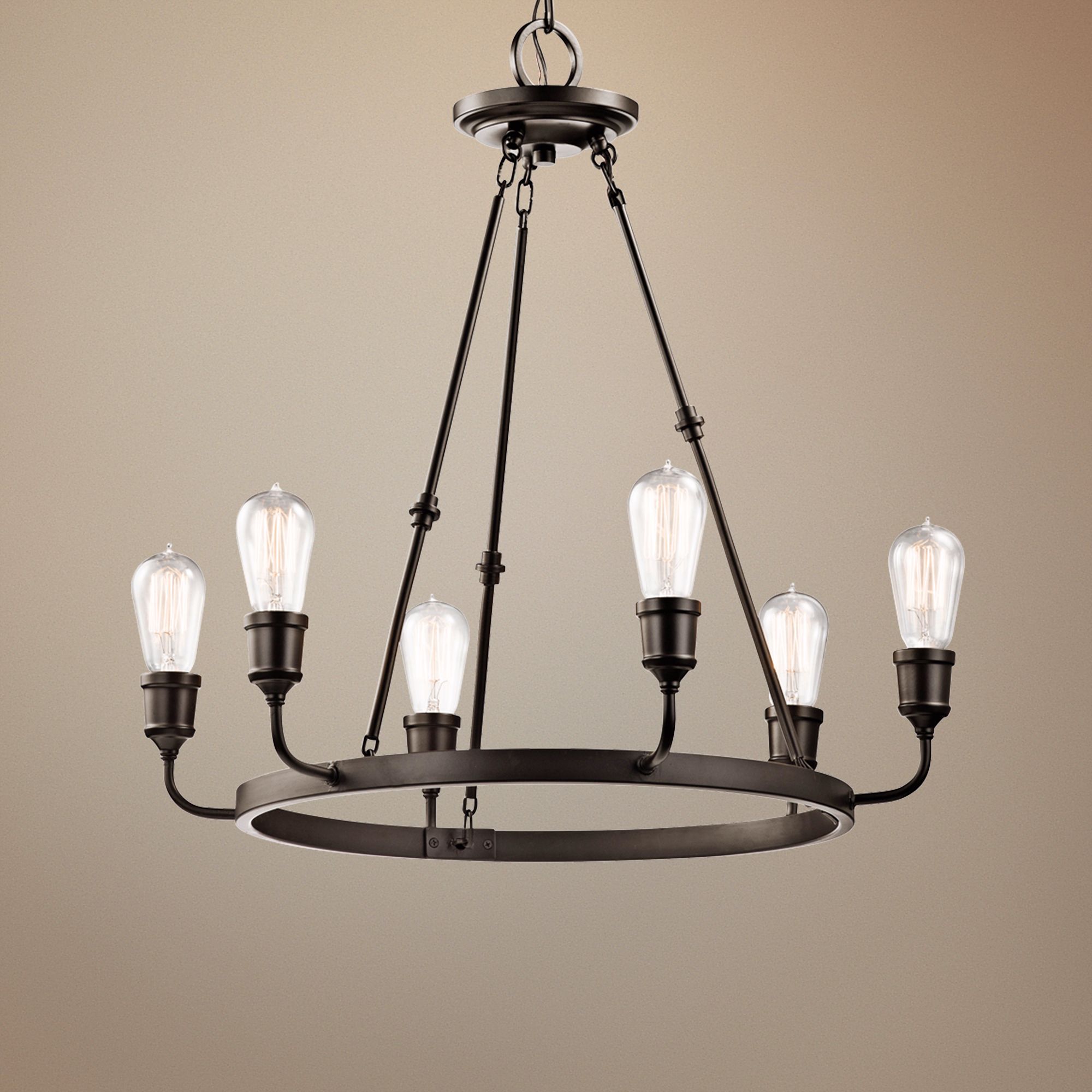 Kichler Lucien 25 1/4" Wide Old Bronze 6-Light Chandelier