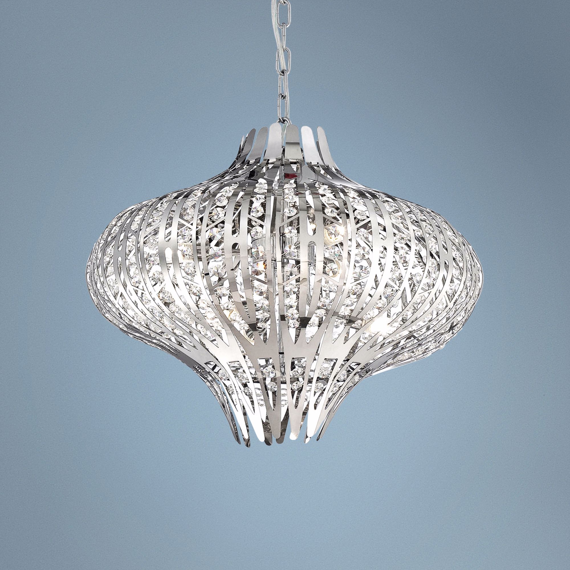Eurofase Monica 19 1/2" Wide 6-Light Chrome Chandelier