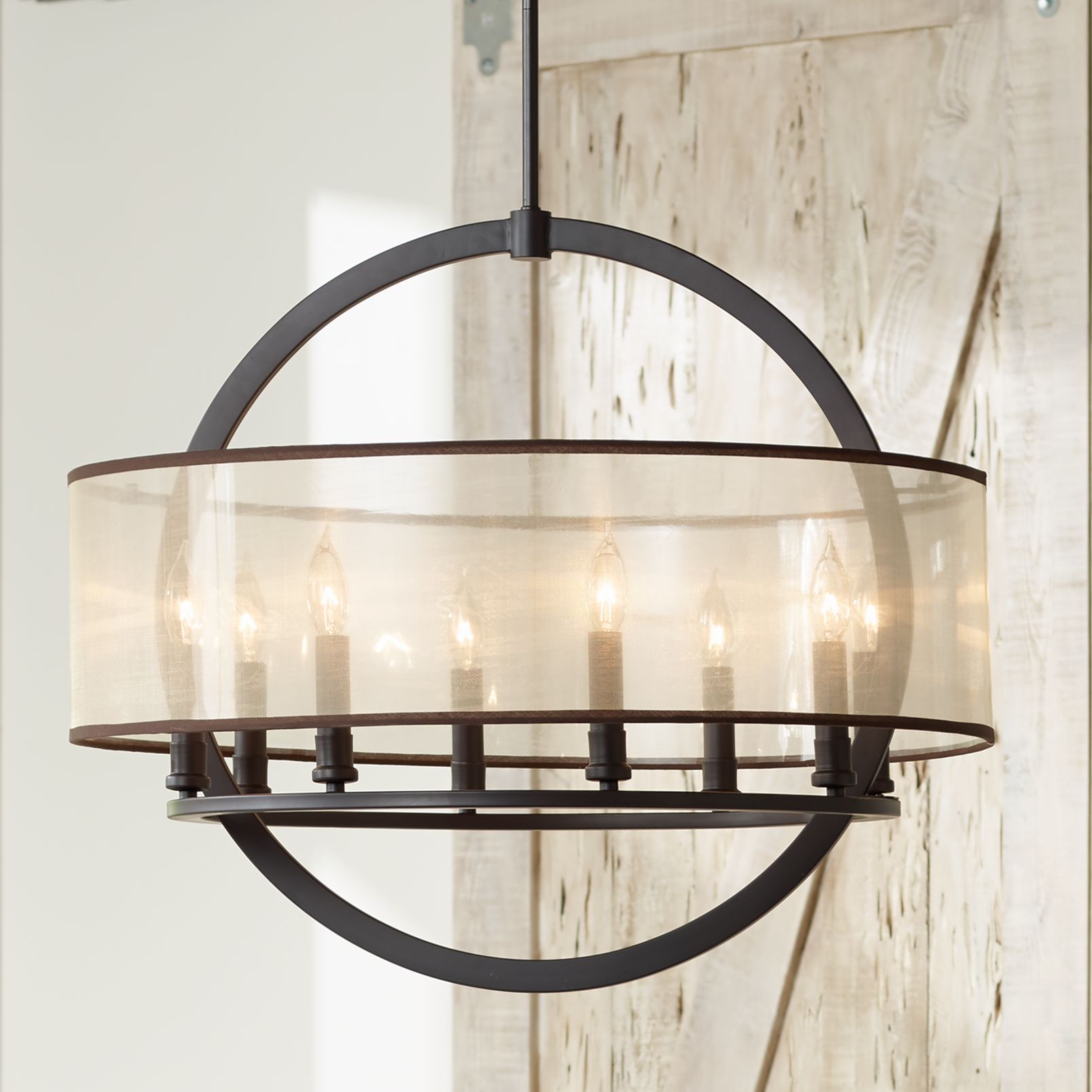 Quoizel Portland 28" Wide Western Bronze Pendant