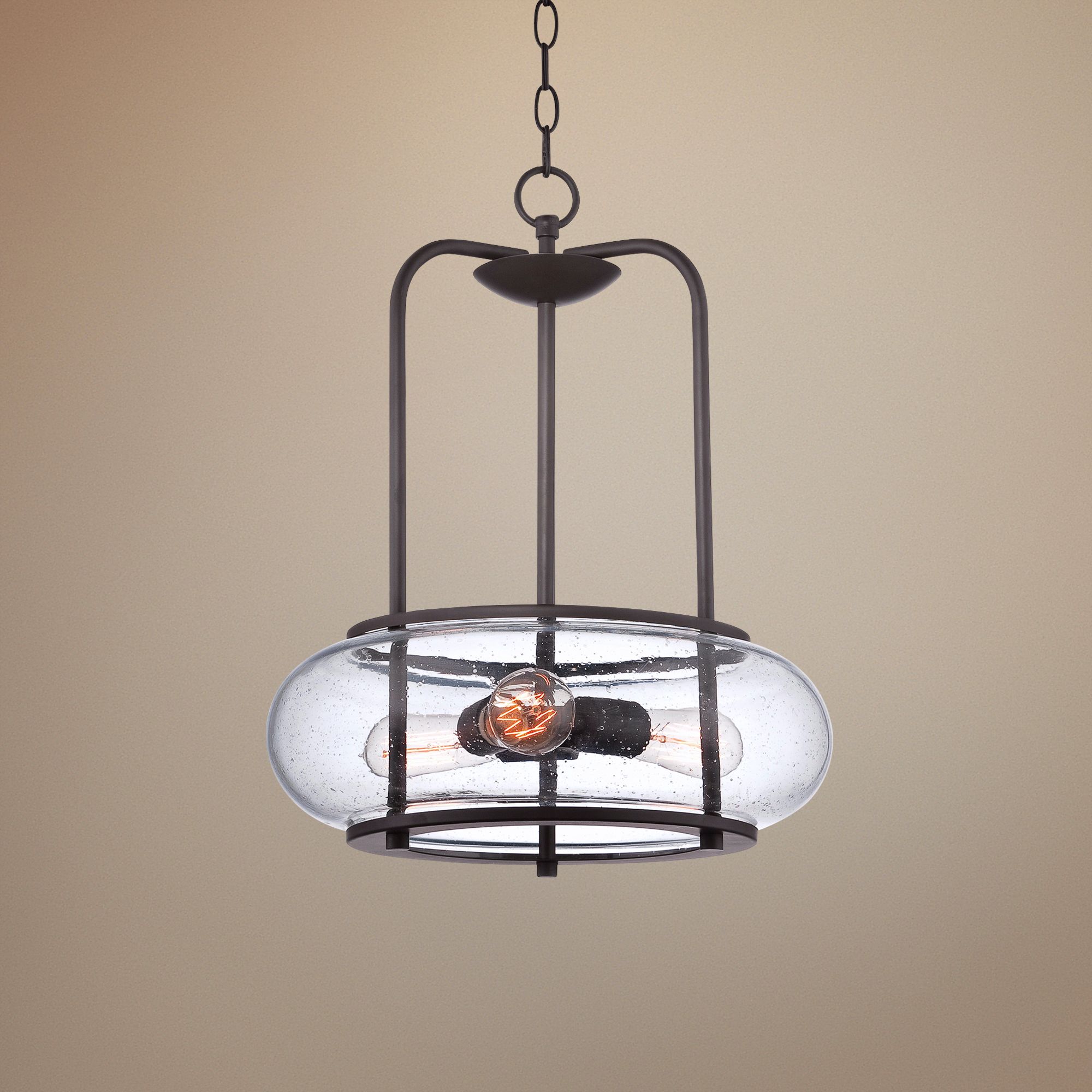 Quoizel Trilogy 16" Wide Old Bronze Pendant