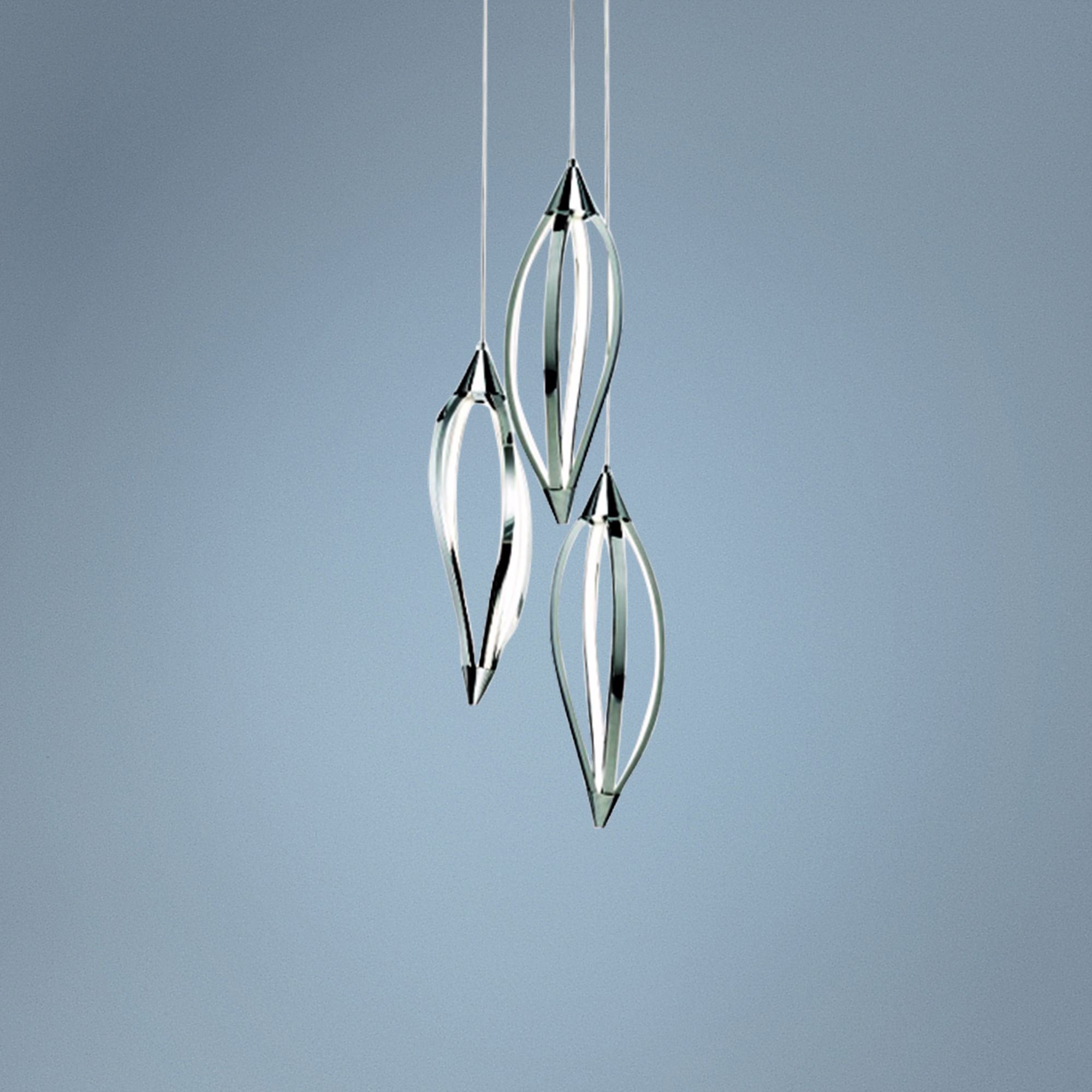 Elan Meridian 28 3/4" Wide Chrome Head Cluster Pendant