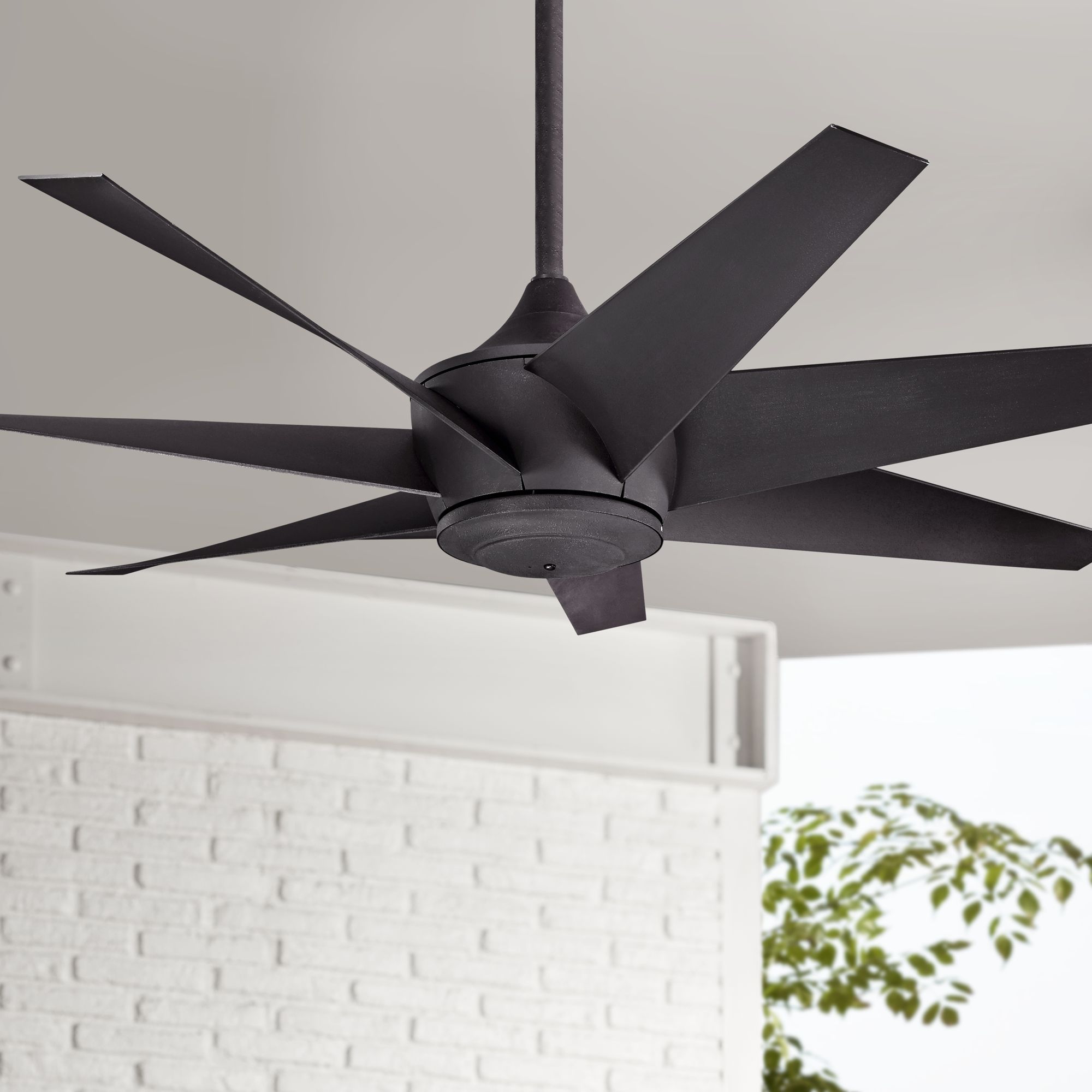 54" Kichler Lehr II Climates Black Outdoor Ceiling Fan