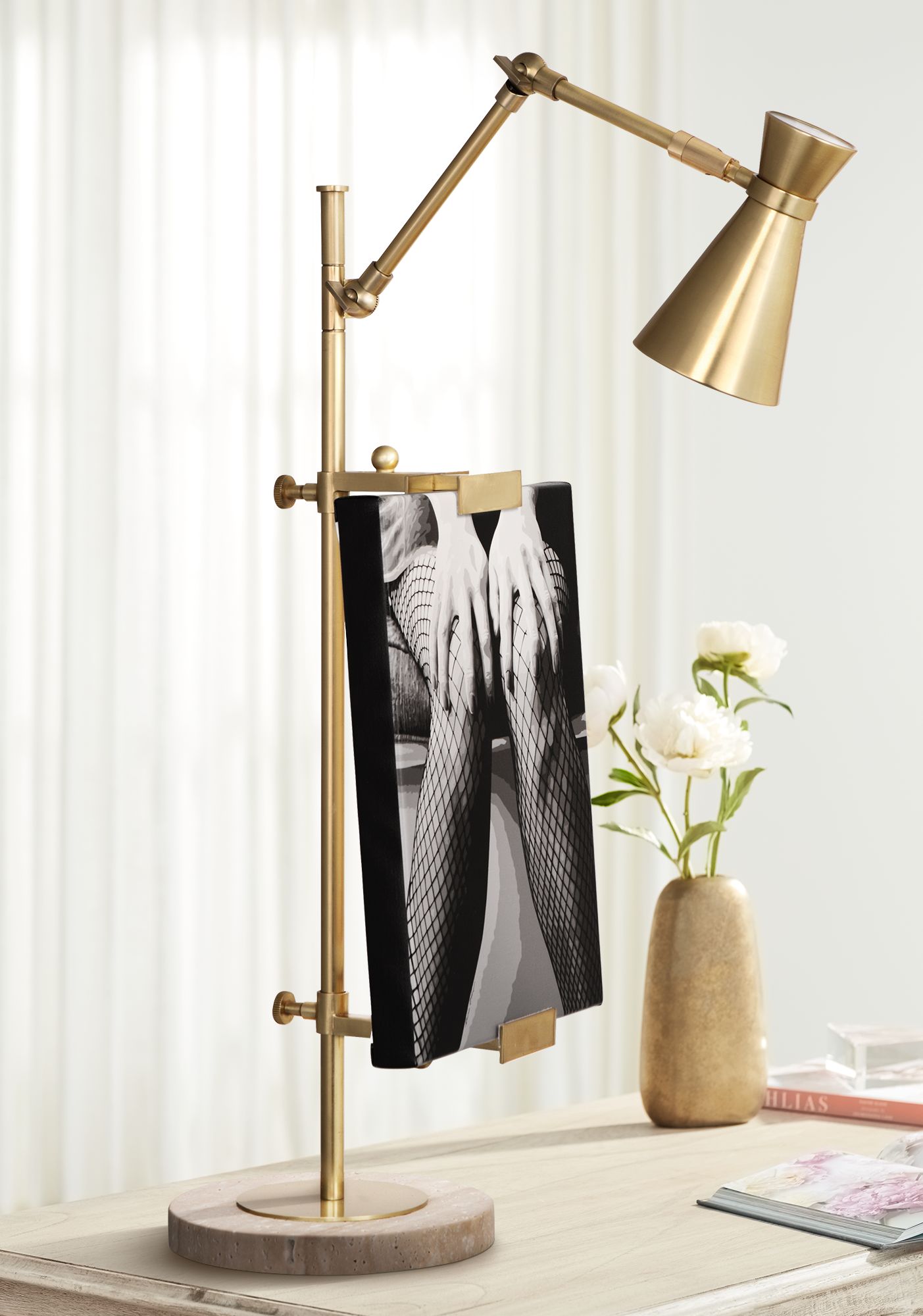 Jonathan Adler Bristol Antique Brass Table Lamp