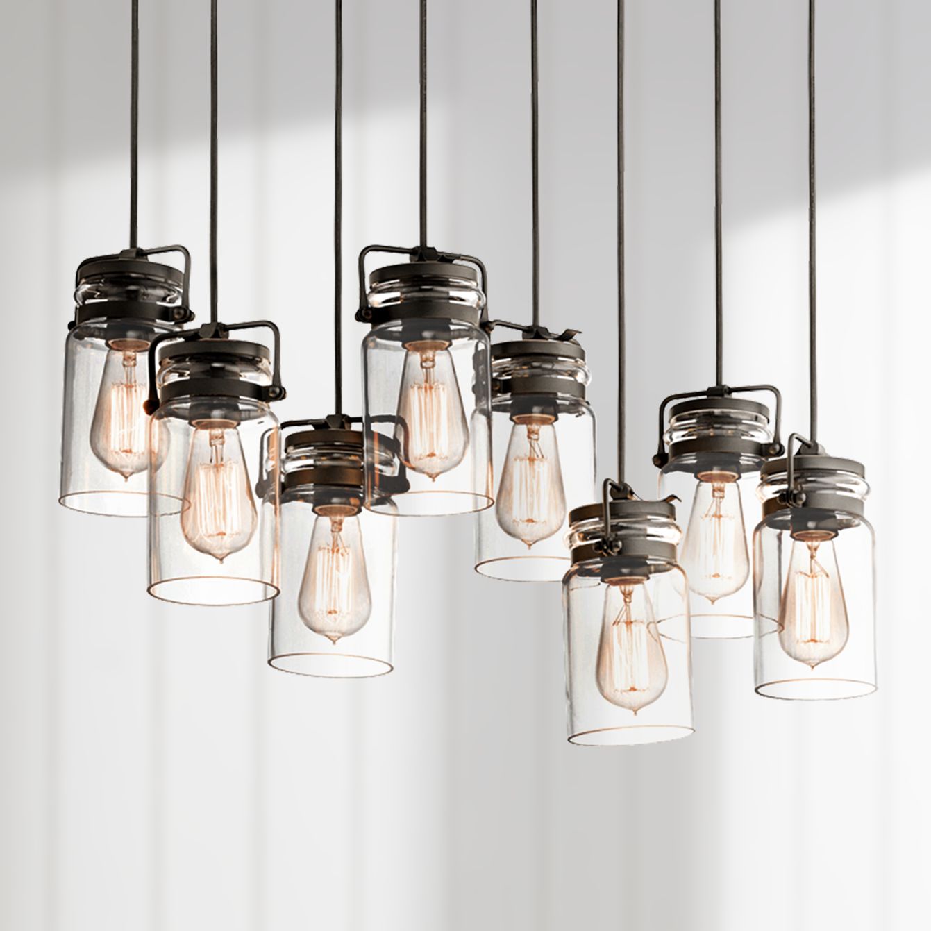 Kichler Brinley 25 1/2" Wide Old Bronze 8-Light Pendant