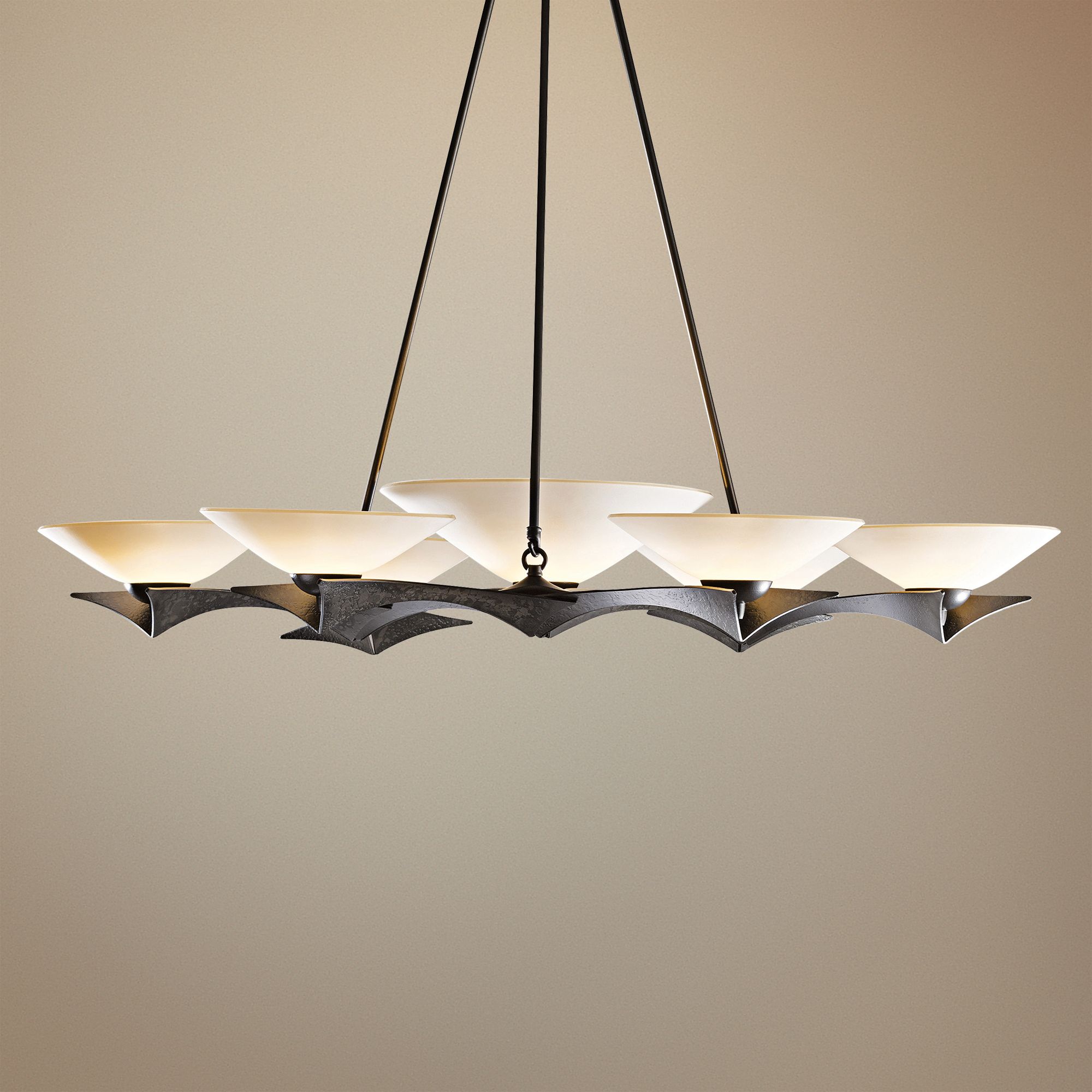 Hubbardton Forge Moreau 40 1/2"W Smoke 7-Light Chandelier
