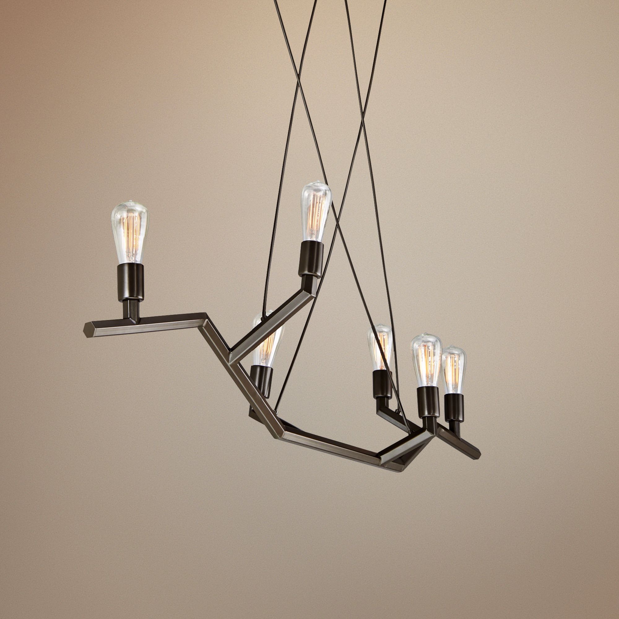 Tech Lighting Akimbo 36" Wide Bronze Linear Pendant
