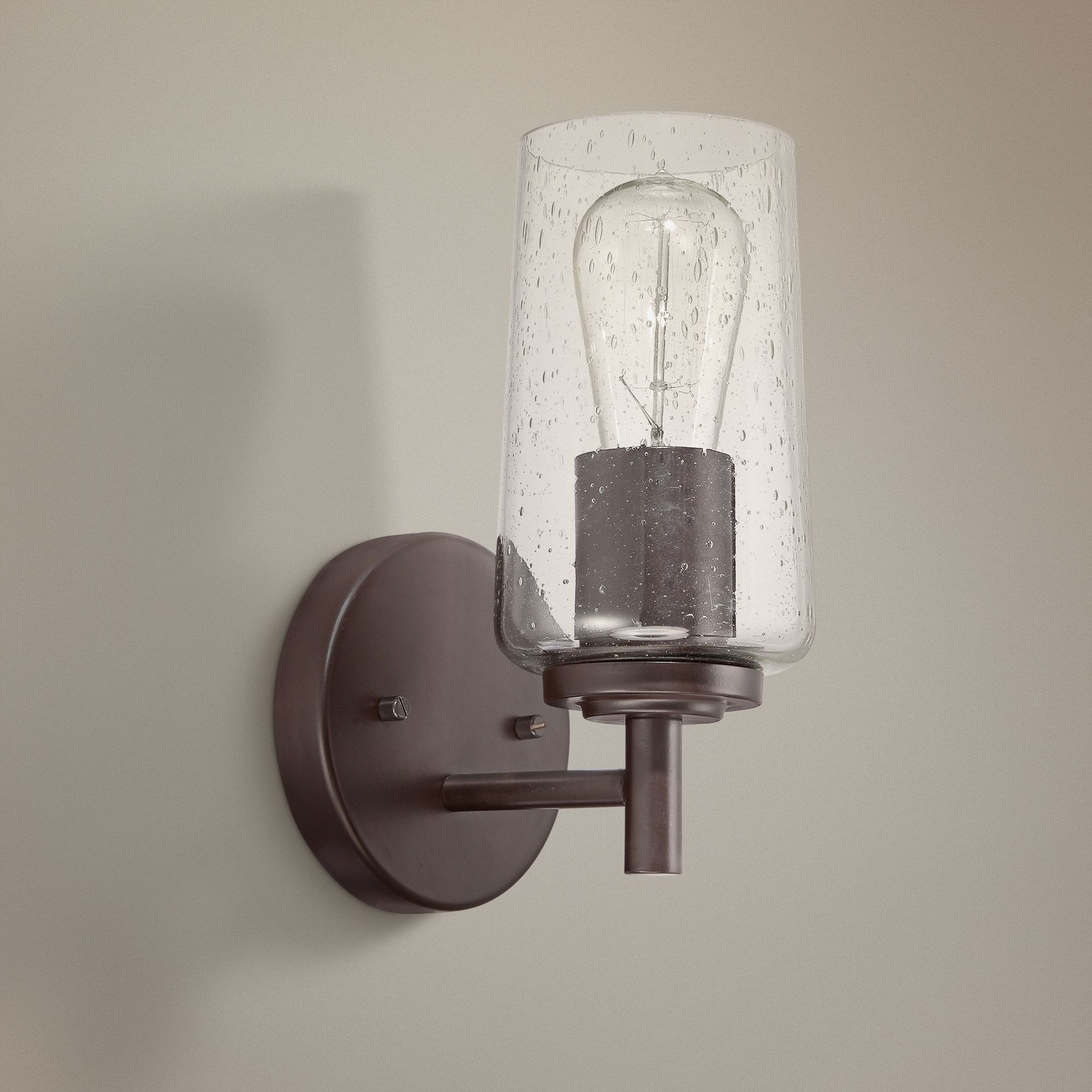 Quoizel Edison 4" Wide Western Bronze Wall Sconce