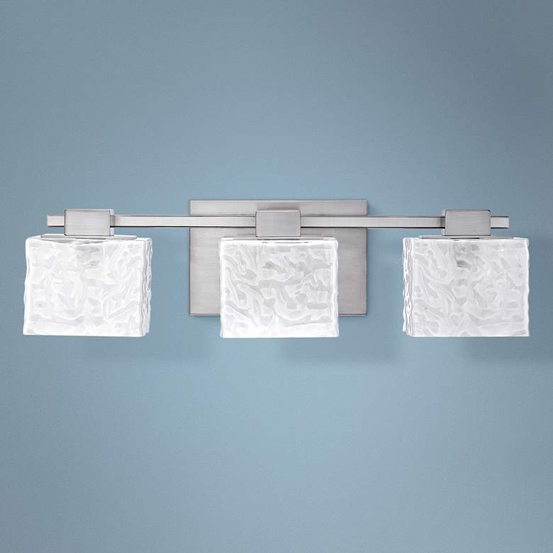 Image 1 Quoizel Melody 24" Wide Nickel 3-Light Bath Fixture