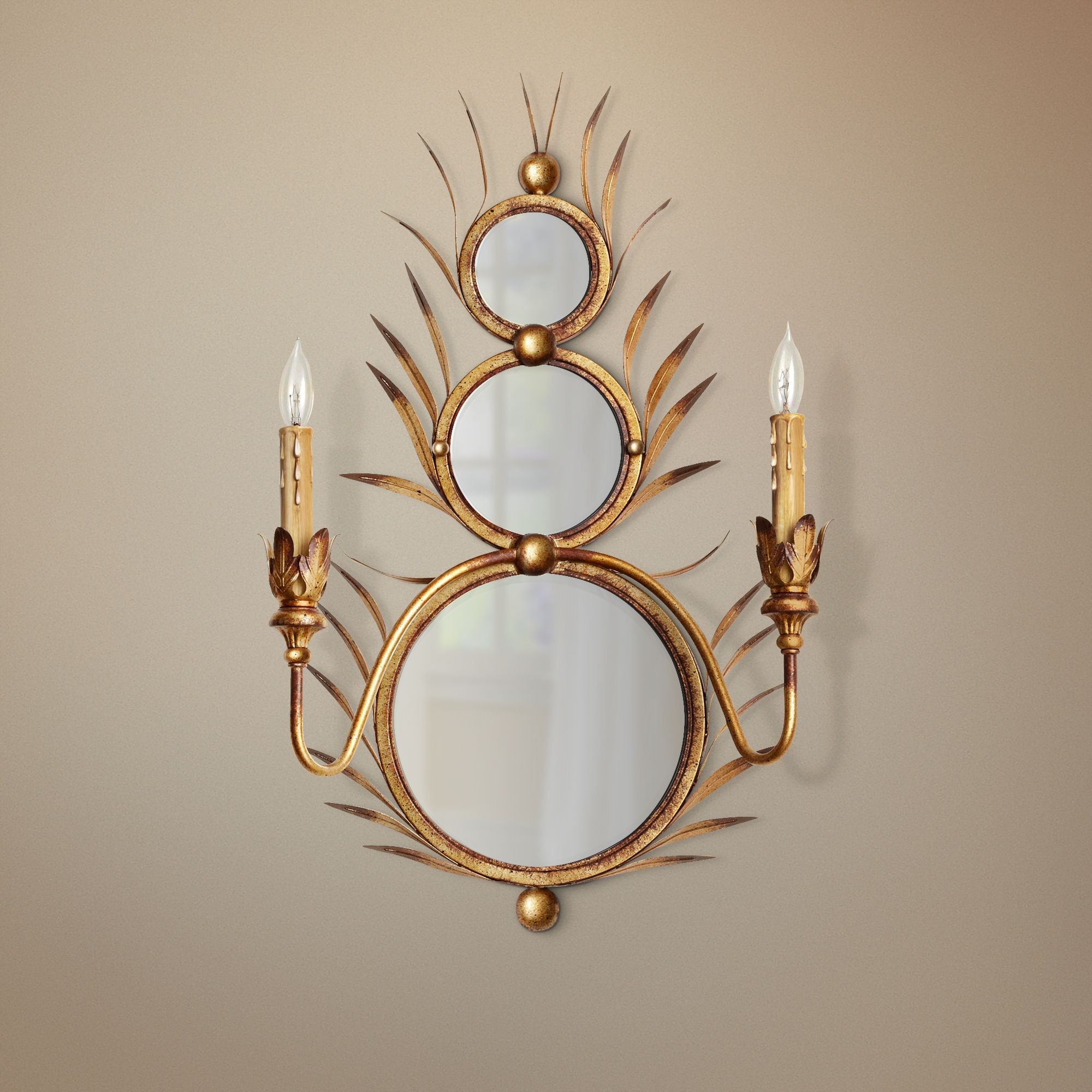 Kingston 16" Wide Gold Wrought Iron Wall Sconce