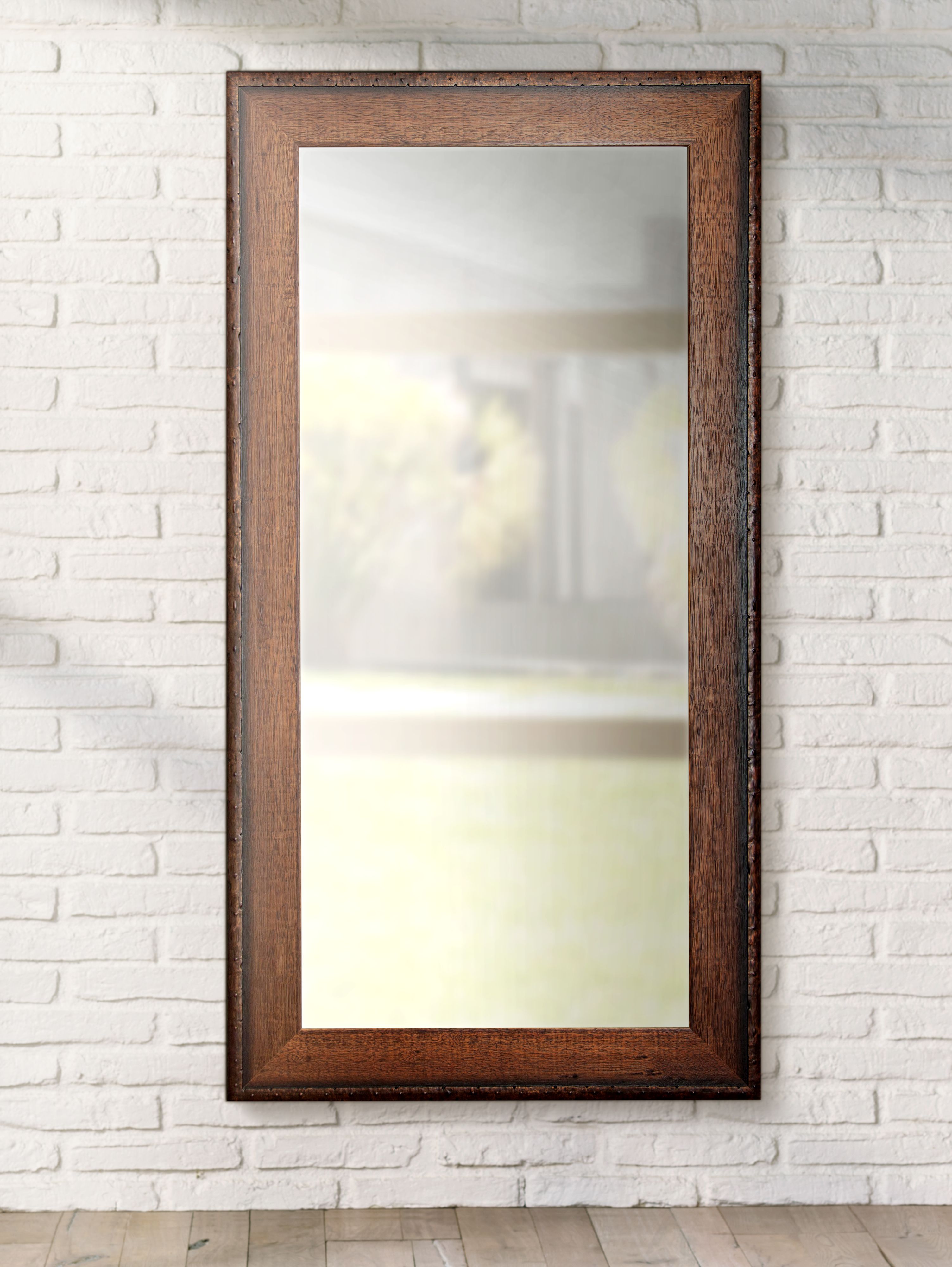 Timber Estate Walnut 30 1/2" x 65 Wood Floor Mirror
