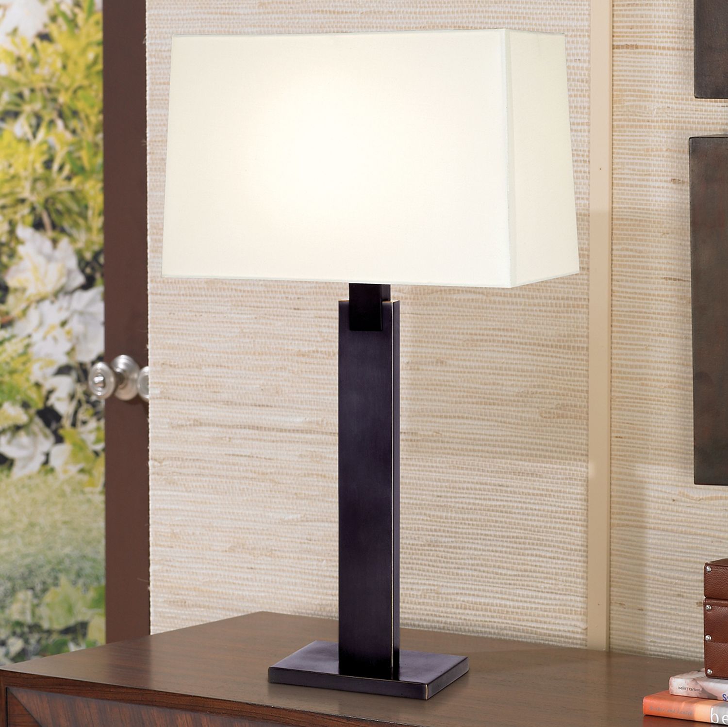 Sonneman Monolith Black Brass Table Lamp