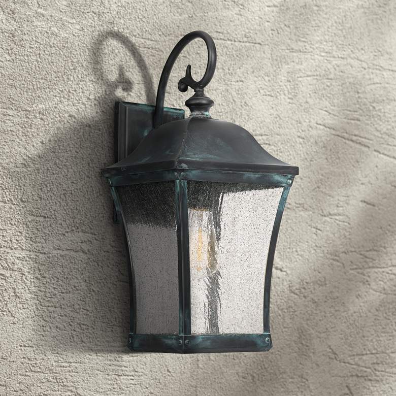 Quoizel Bardstown 18&quot; High Aged Verde Outdoor Wall Light
