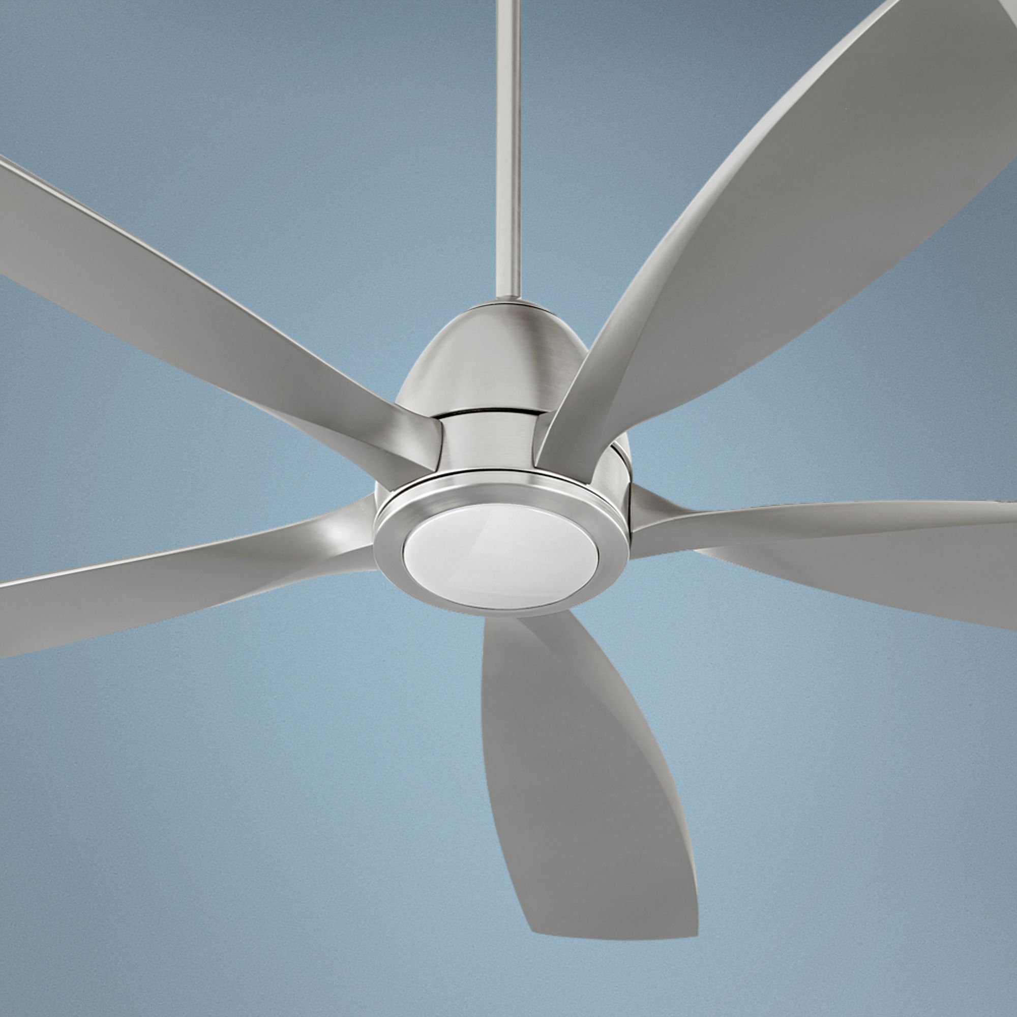 56" Quorum Holt Satin Nickel LED Ceiling Fan