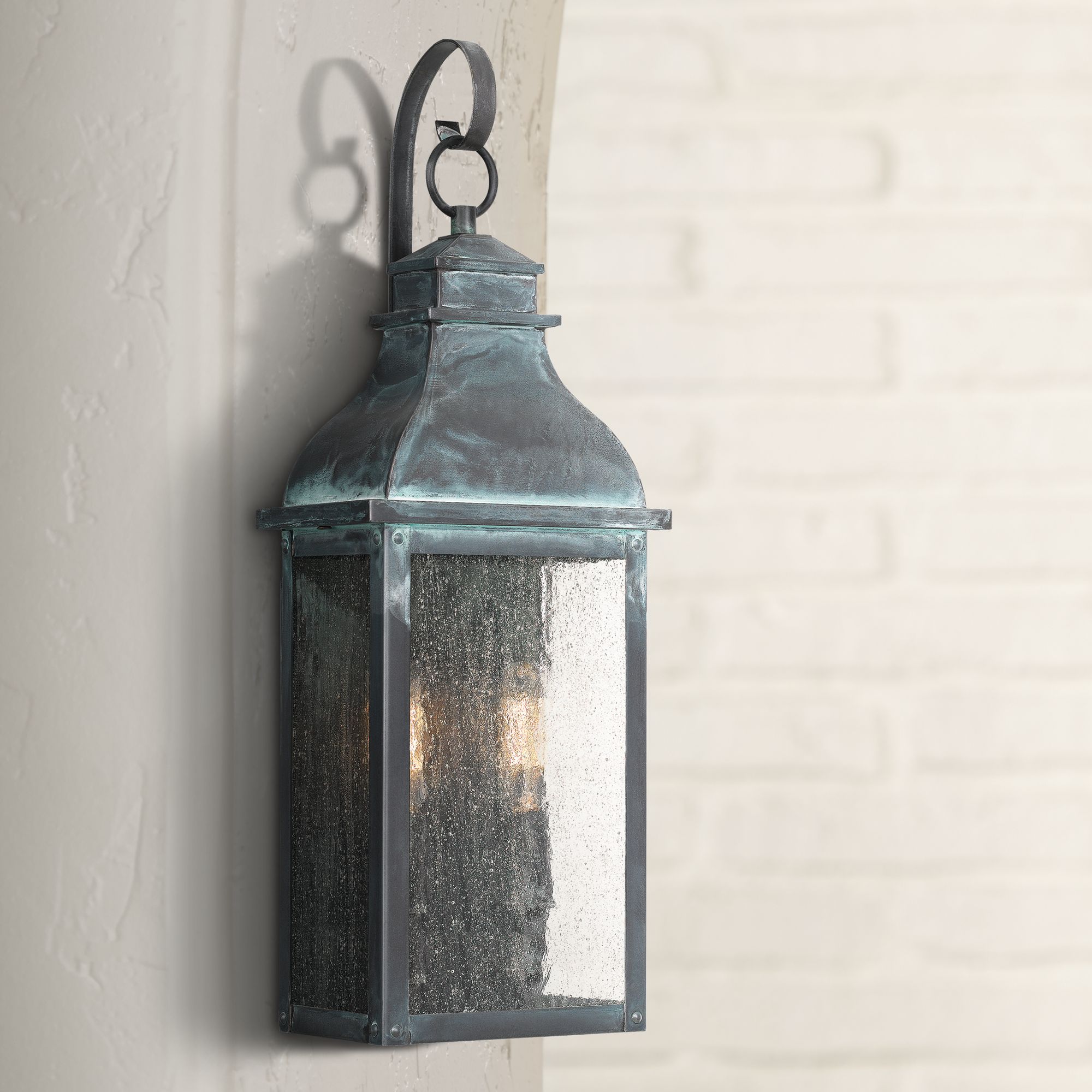 Quoizel Branson 19 1/2" High Aged Verde Outdoor Wall Light