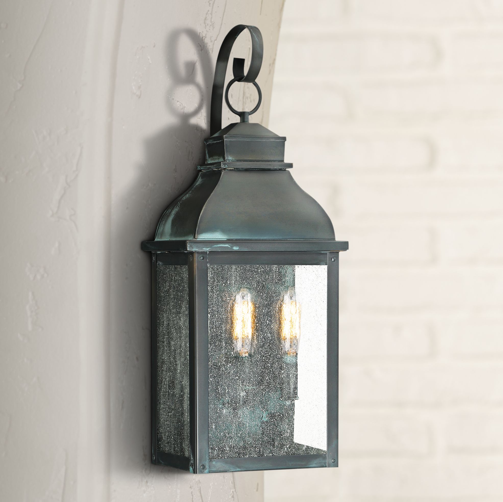 Quoizel Branson 24 3/4" High Aged Verde Outdoor Wall Light
